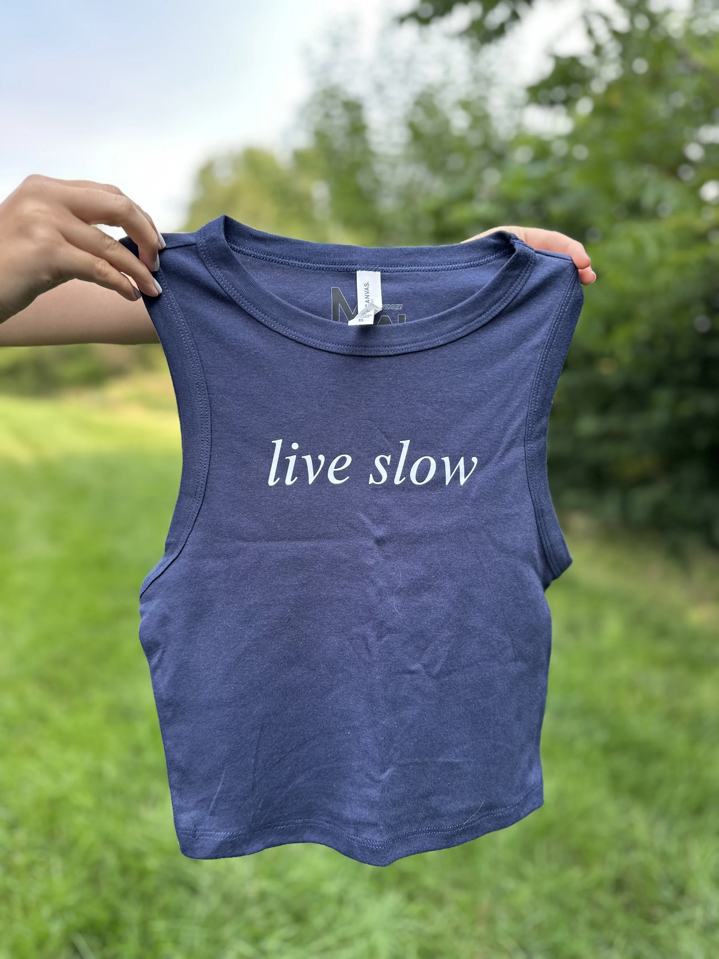 Live Slow Ladies Cropped Tank