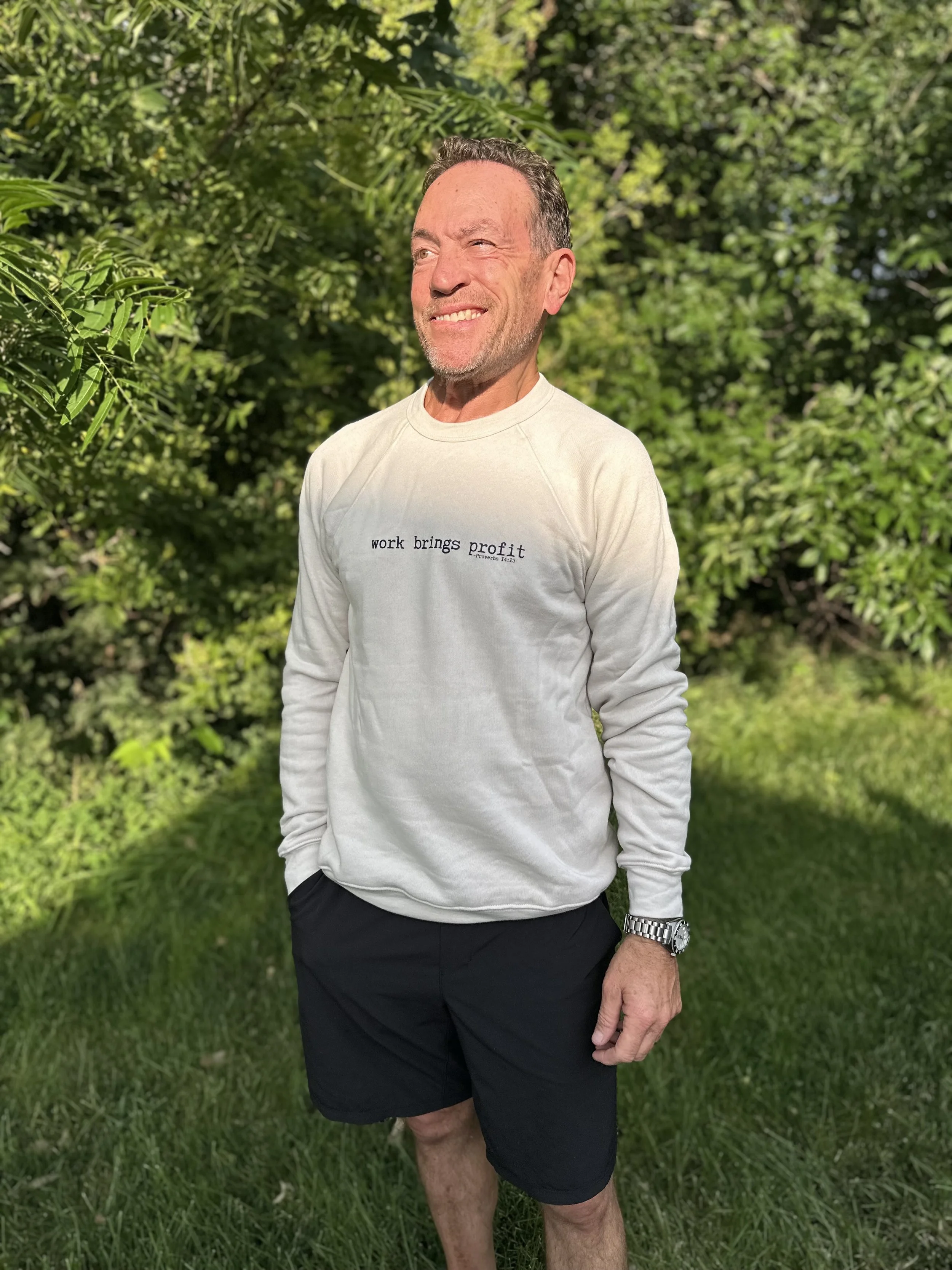 Work Brings Profit Sponge Fleece Crew