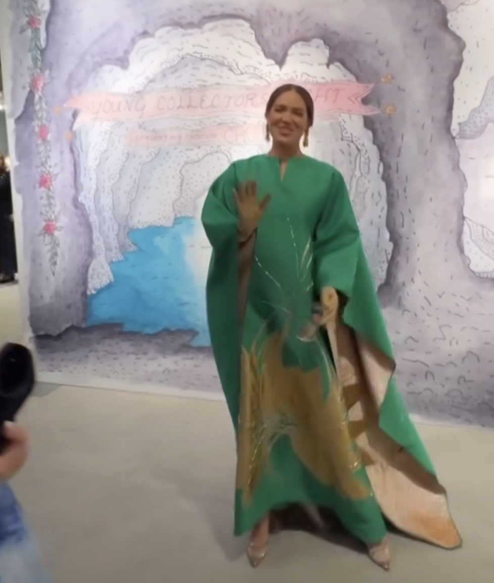 Brynn’s green and gold kaftan