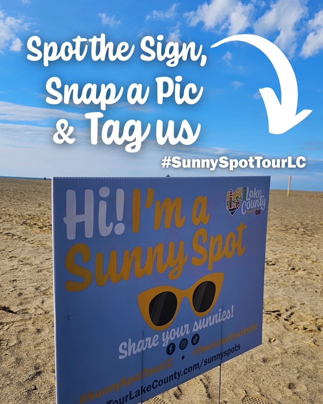 ☀😎🕶 It's about to get S U N N Y in Lake County! Get ready to #TourLakeCounty in style with Lake County&rsquo;s Sunny Spots &mdash; a fun, self-guided adventure across the county, featuring our favorite yellow sunglasses (or as we like to call them,