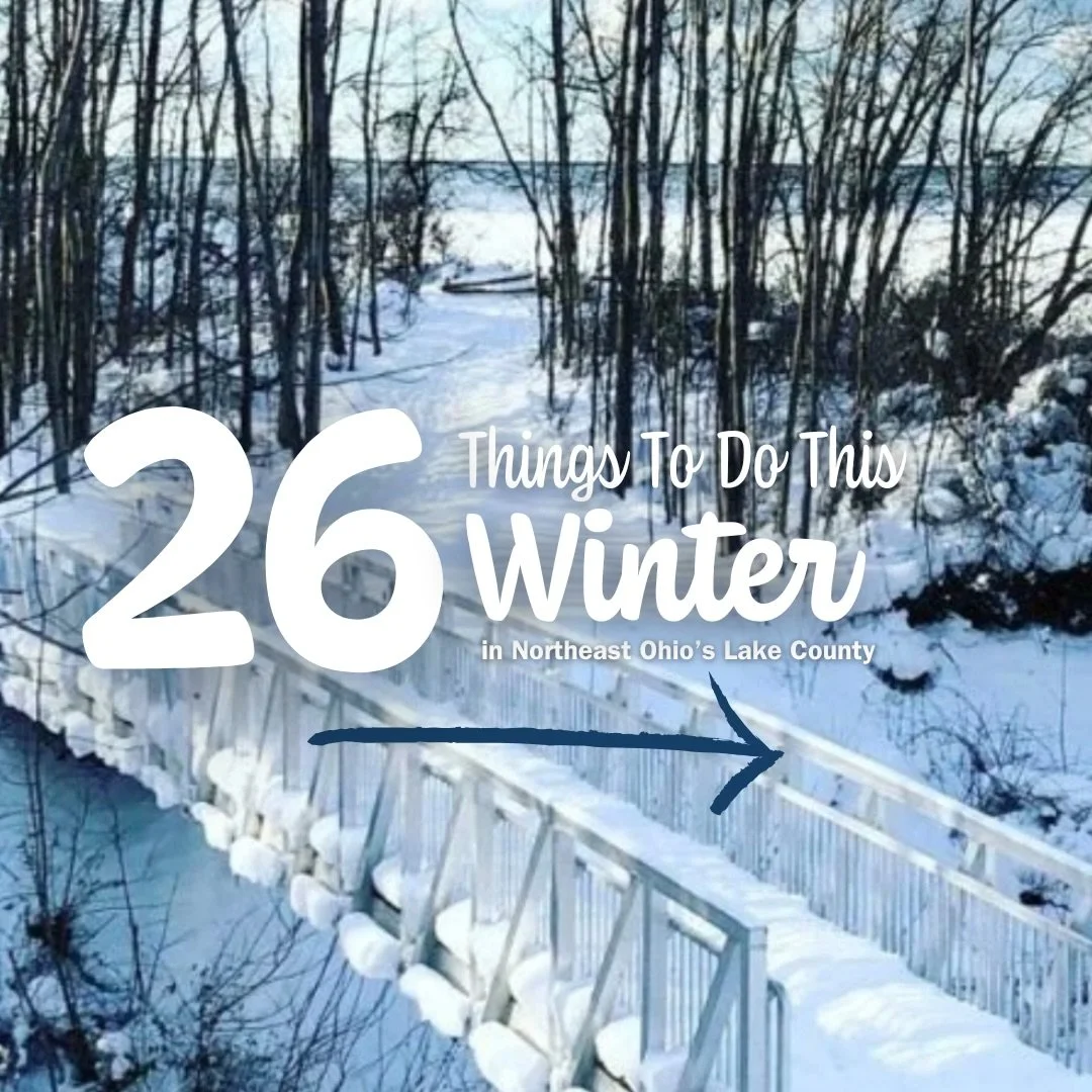 ❄️26 Lake County Things To Do In Winter 2026❄️
🛷Eat, Drink, and Be Cozy This Winter!
Experience 26 things to do in winter right here in Lake County, Ohio! 
🎿Enjoy outdoor adventures snow-covered landscapes, ice wine tastings, snowshoeing, cozy beve