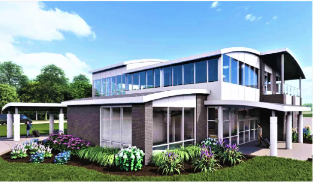 Lake County Executive Airport terminal building nearly complete