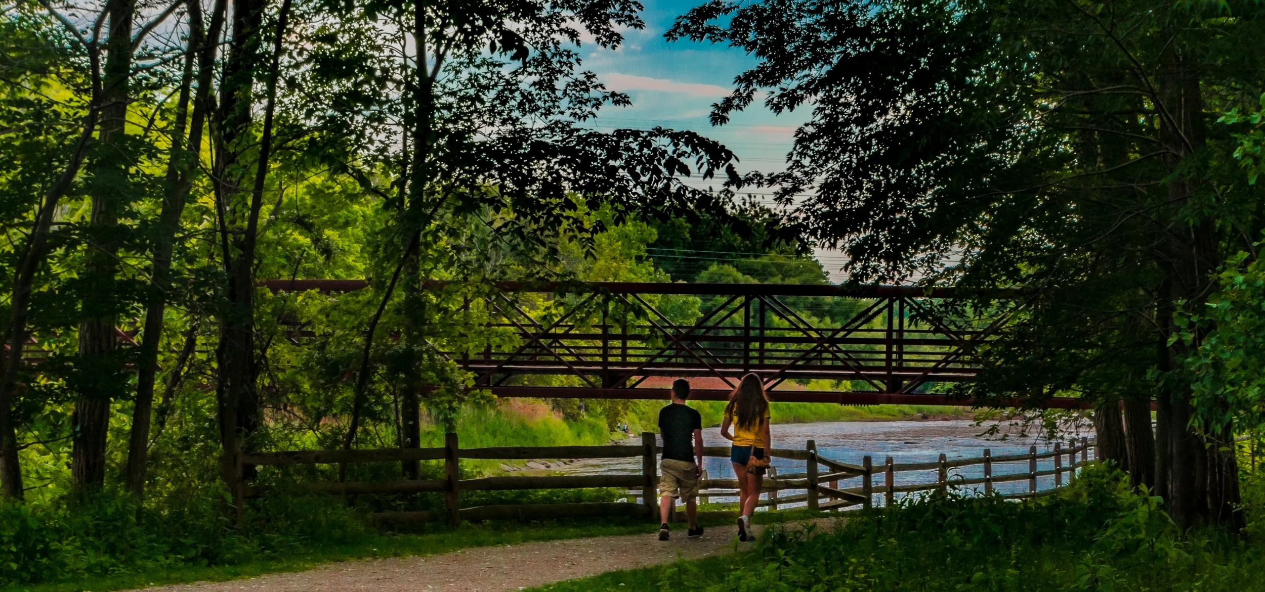 Chagrin River Park bridge hikers spring - Jim Marquardt.jpg