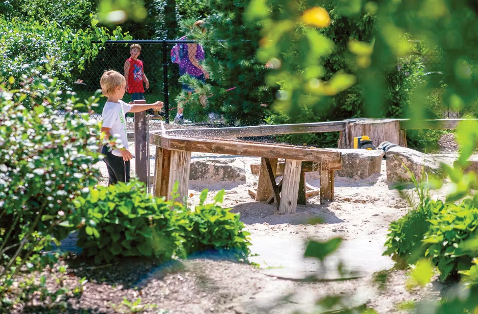 Kids Dig in at Penitentiary Glen’s Nature Play Area in Kirtland