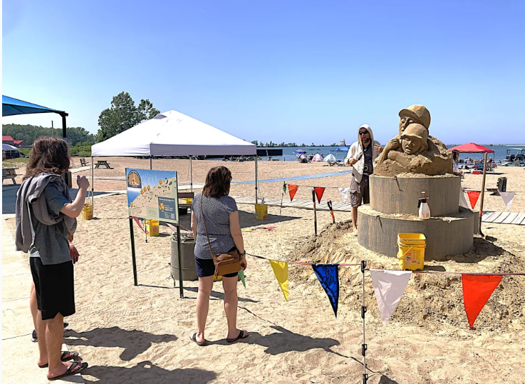 Renowned artist creates eye-popping sand sculptures at Lake Erie Sand Sculpture Tour