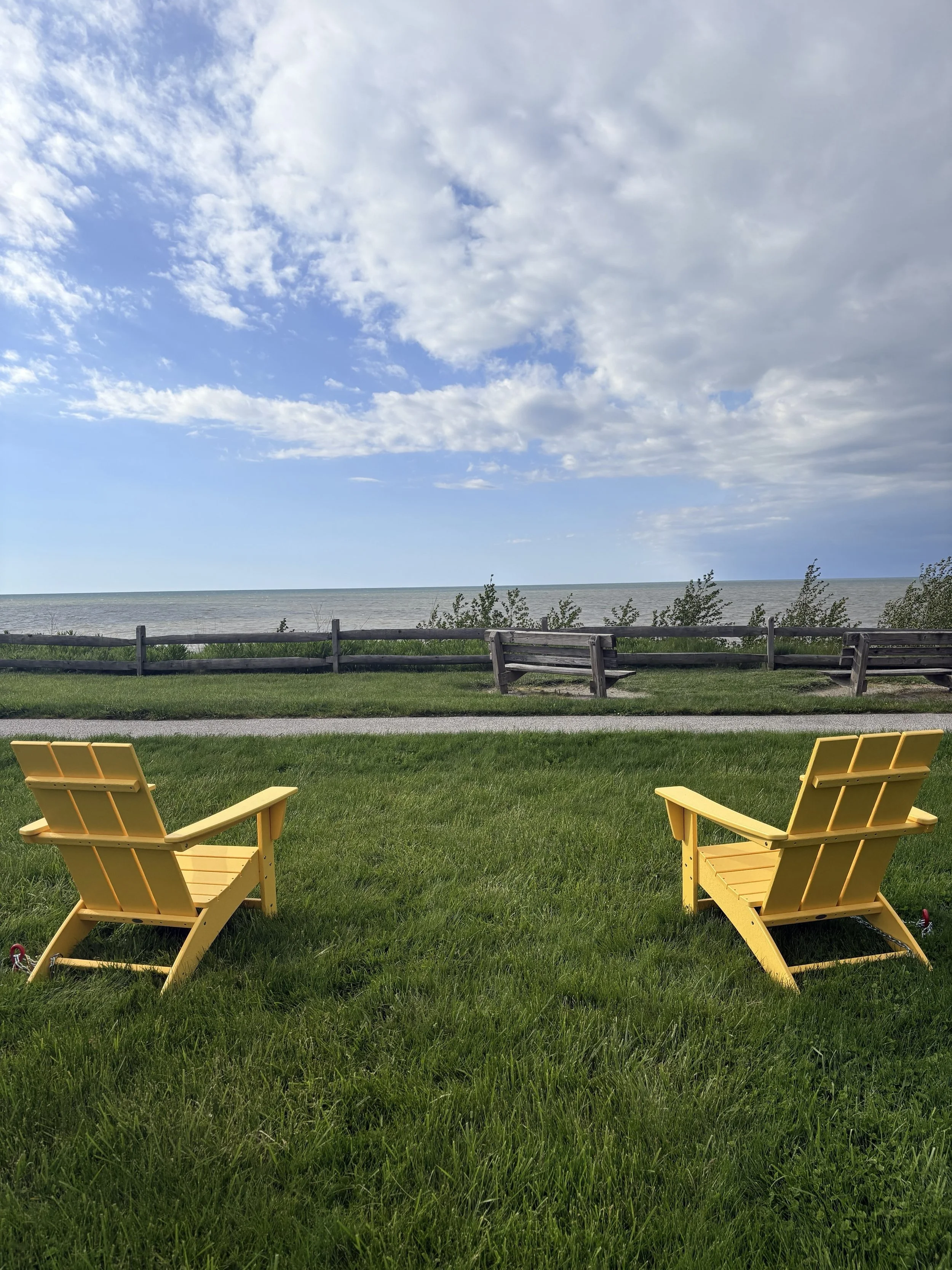 💛Some seats come with a view. Some come with a moment. This one comes with both. 💛
 
Today we&rsquo;re featuring Lake Erie Bluffs, one of 25 yellow chair locations across Lake County, Ohio. 
 
Whether you&rsquo;re here for the view, the fresh air, 