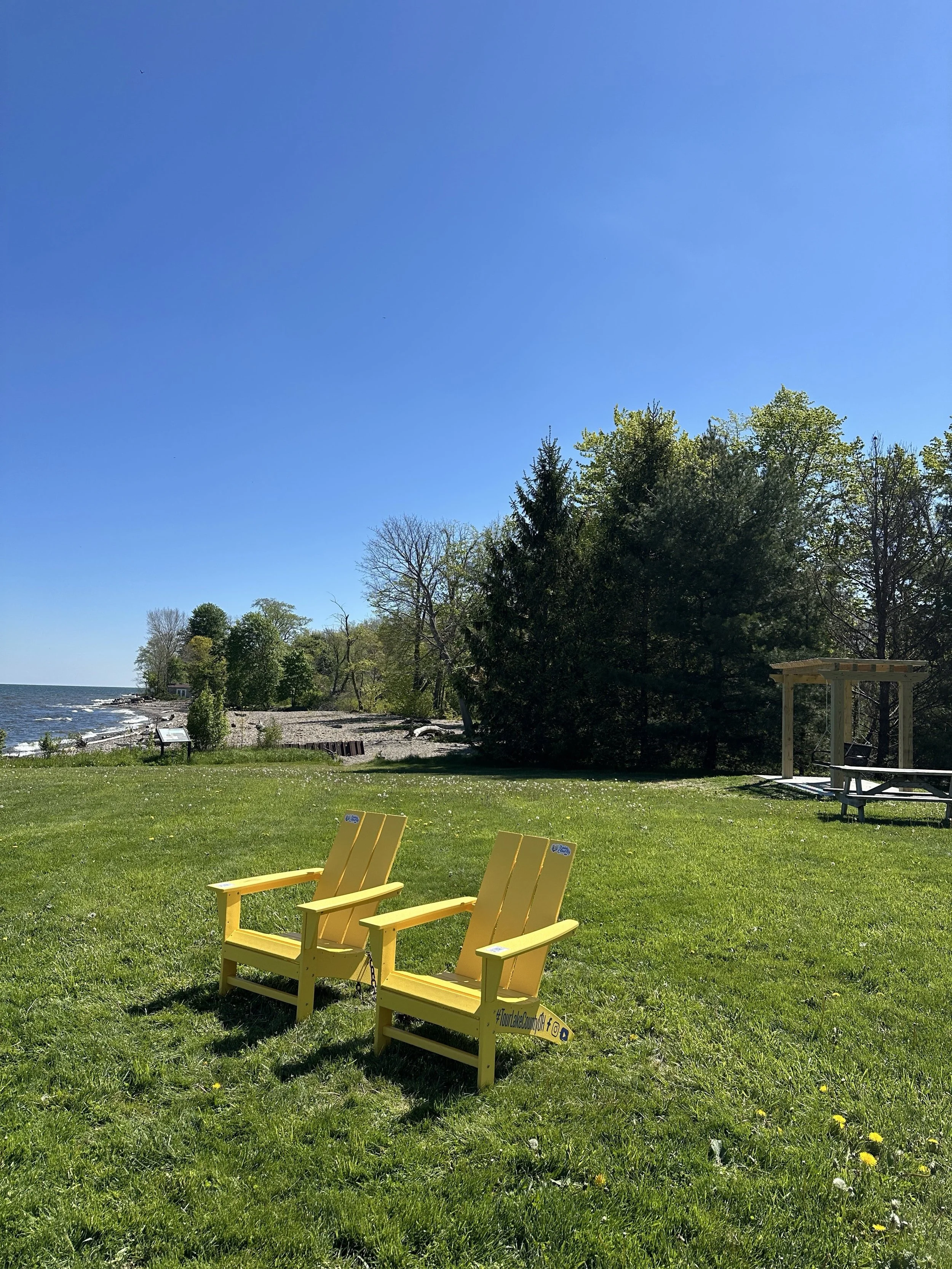 💛Some seats come with a view. Some come with a moment. This one comes with both. 💛
 
Today we&rsquo;re featuring Arcola Creek Park, one of 25 yellow chair locations across Lake County, Ohio. 
 
Whether you&rsquo;re here for the view, the fresh air,
