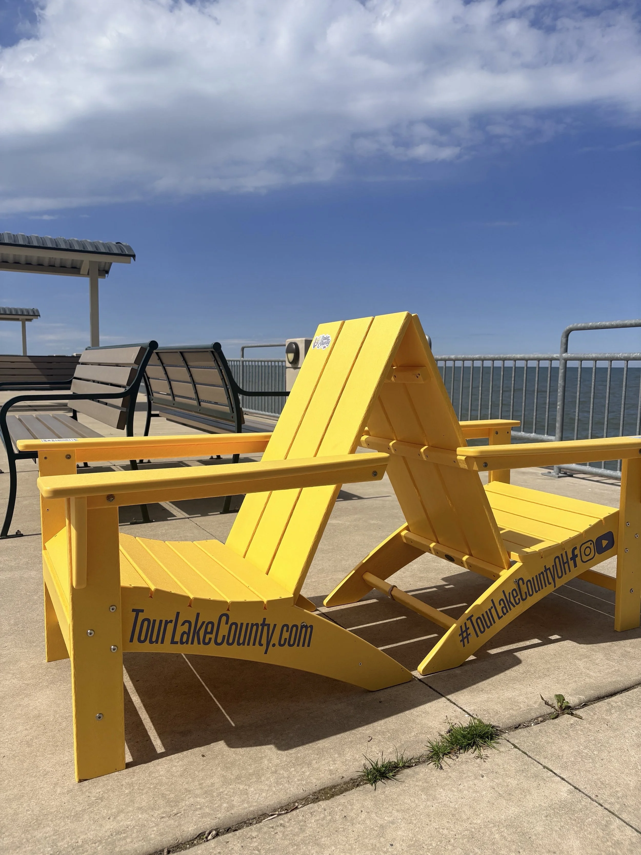 💛Some seats come with a view. Some come with a moment. This one comes with both. 💛

 
Today we&rsquo;re featuring Painesville Township Park, one of 25 yellow chair locations across Lake County, Ohio. 
 
Whether you&rsquo;re here for the view, the f
