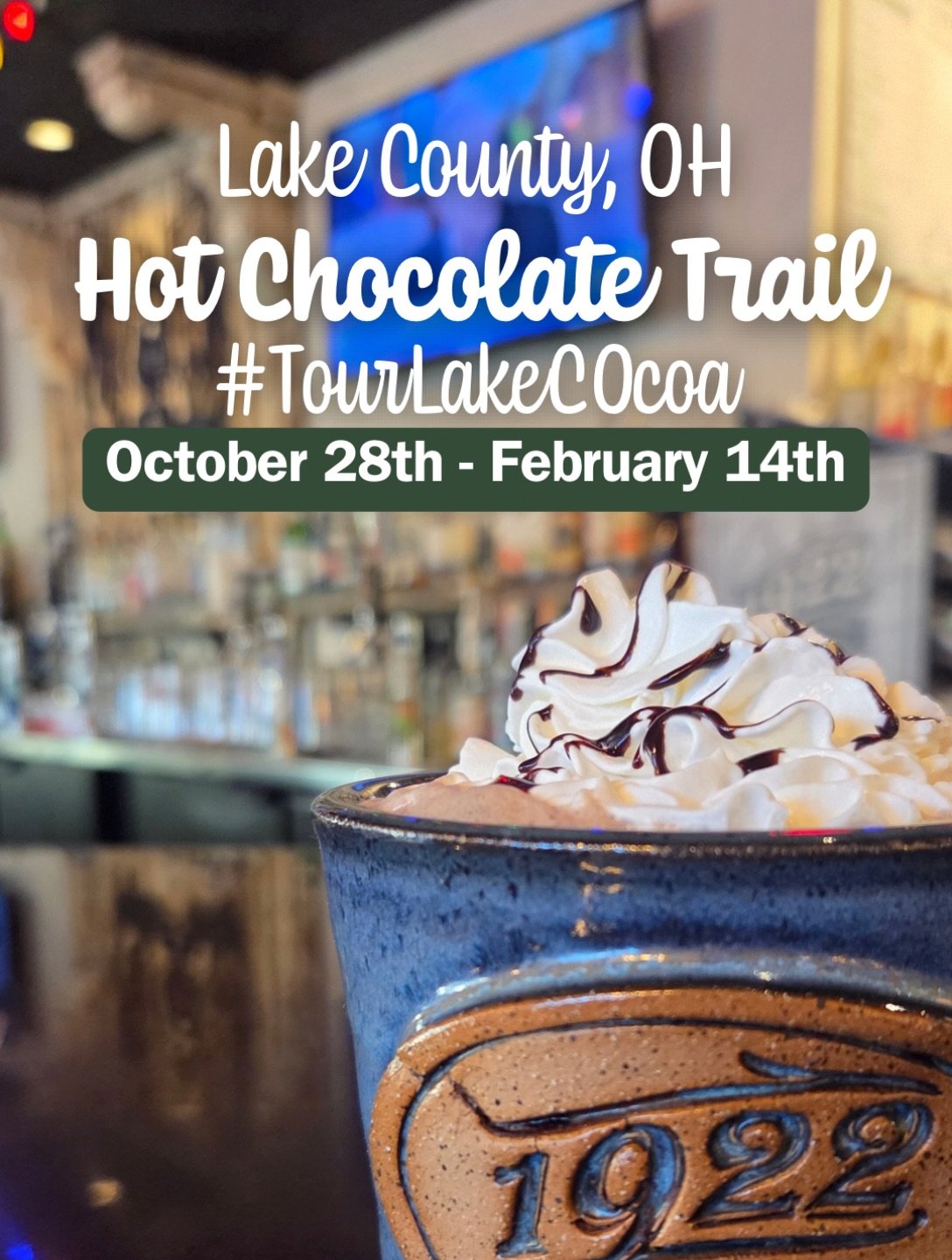 ☕️❤️🍫 Exciting news, CHOCOLATE lovers ☕️❤️🍫&nbsp;
❤️ We&rsquo;re thrilled to announce the Tour Lake County Hot Chocolate Trail has officially returned!&nbsp;
🔗Download the pass: link in bio
☕️❤️🍫 Travel to 10 locations and earn a new limited-edit