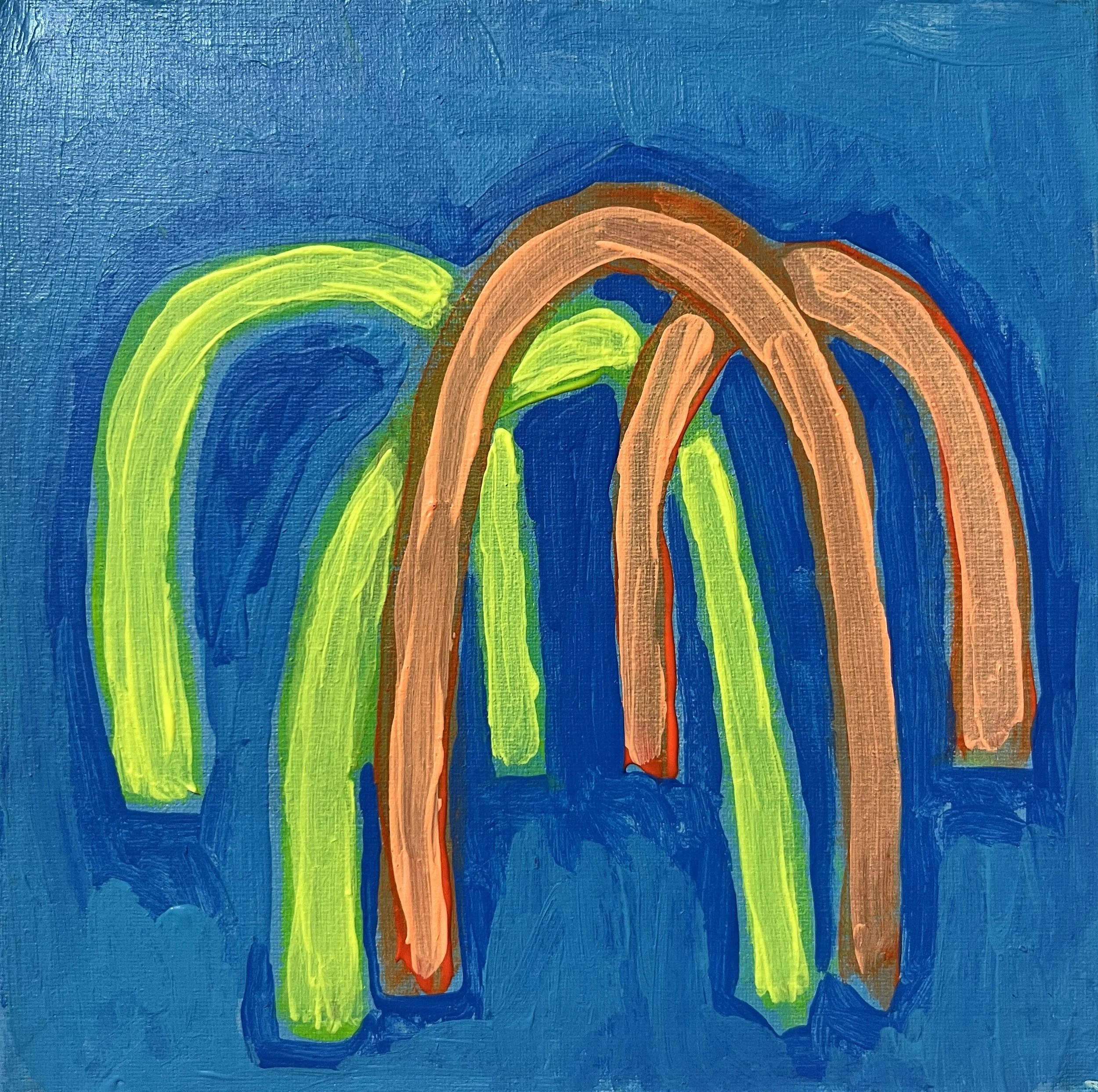 Making Choices: Arch and Color Study 5---

6"x6"   Acrylic    $45-$90---

Again, we see the idea of False Dichotomy. Things are not one thing or another but rather interwoven and connected as a rule. When faced with making choices it can feel difficu