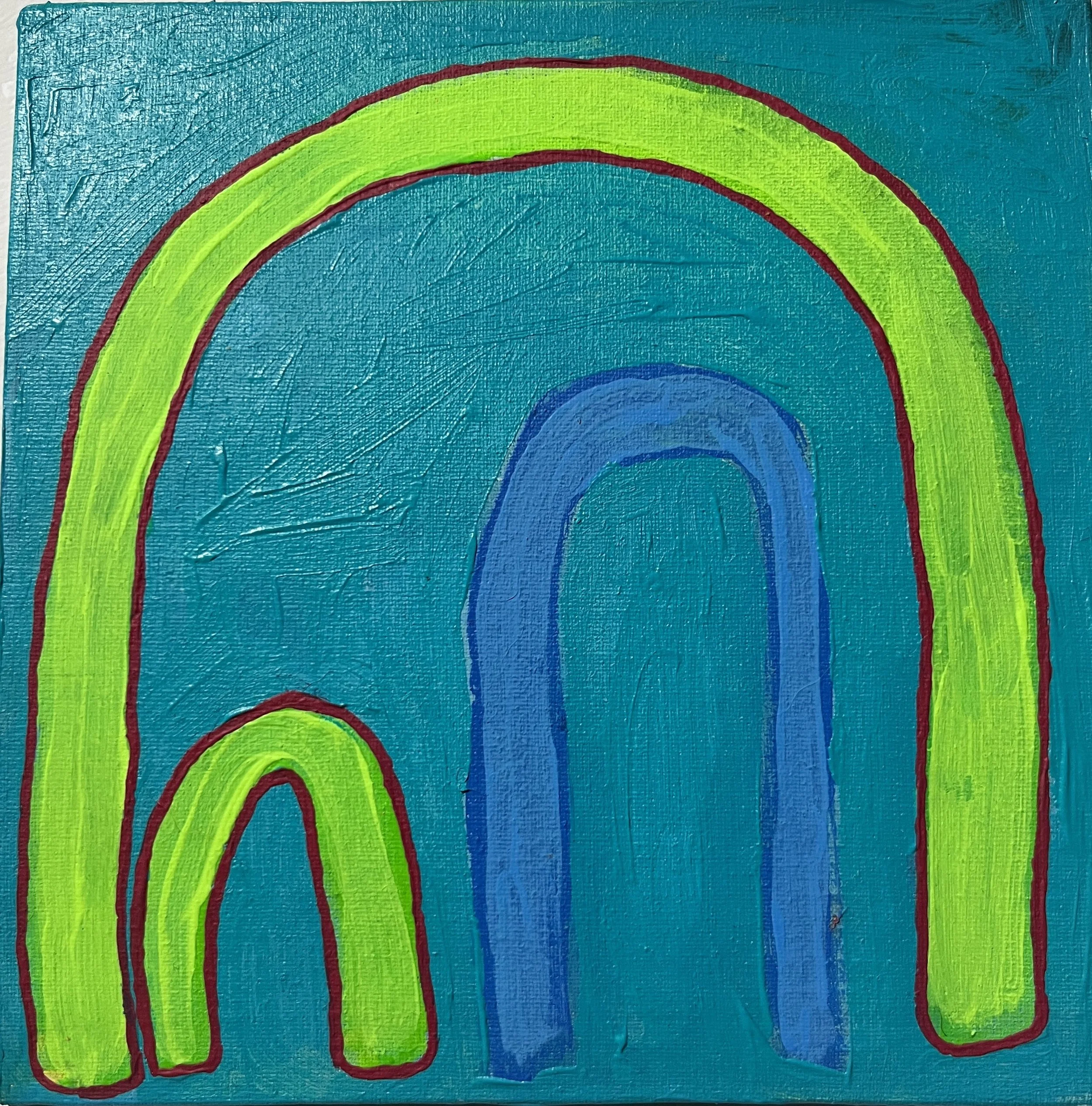Group Dynamics: Arch and Color Study 2---

6"x6"    Acrylic   $45-$90---

We are all searching for a sense of belonging. Sometimes we hold space for people and sometimes we need space to be held in, and I know all of us have had a moment of recogniti
