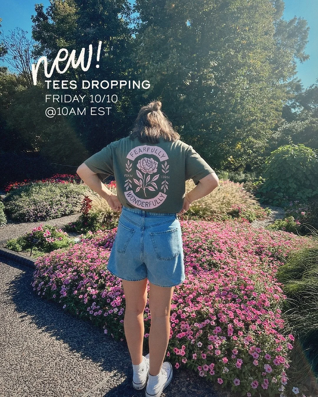 a reminder that you are fearfully &amp; wonderfully made!! loving this color combo and the message behind this illustrated design 🩷

tees dropping this friday 10/10 @ 10AM EST lol that&rsquo;s a lotta 10&rsquo;s so hopefully you remember 🤪🫶🏻