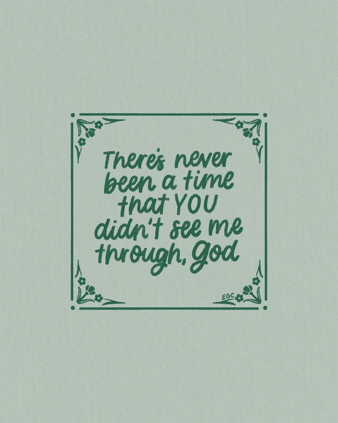 There&rsquo;s never been a day, never been a minute
Never been a moment that You weren&rsquo;t in it
There&rsquo;s never been a time that You didn&rsquo;t see me through, God
So I worship You 🤍
