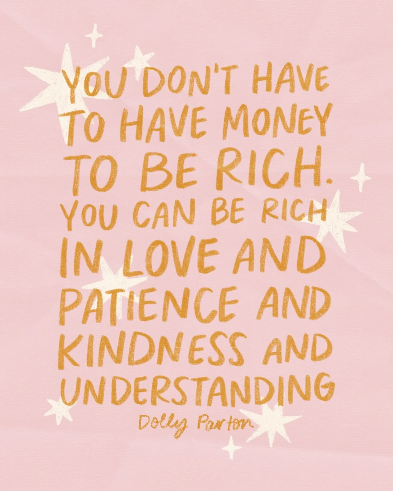 rich in love and patience and kindness and understanding 💖