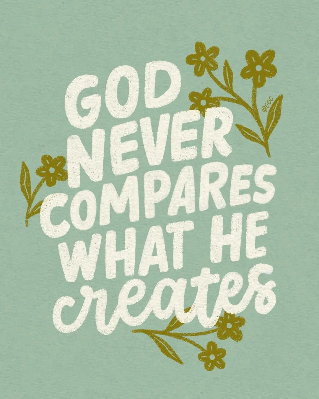 We&rsquo;ll never be like Jesus if it&rsquo;s more important for us to be like one another. Examine His life and make Him what you compare everything to. I want my thoughts, words and actions to look more and more like His 🤍

God never compares what