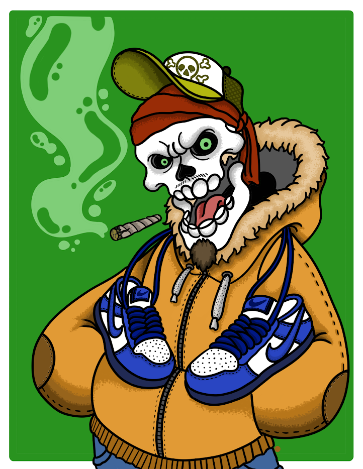 "SKELEDUNKS" - STICKER