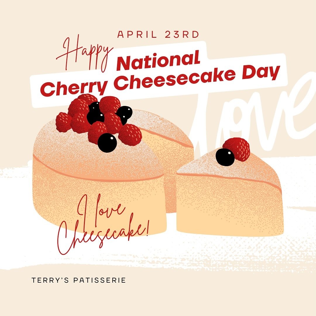 Indulge in creamy, cherry cheesecake on National Cherry Cheesecake Day! Treat yourself to a slice of happiness today.

#cherrycheesecakeday 🍒🍒🍒🍰
