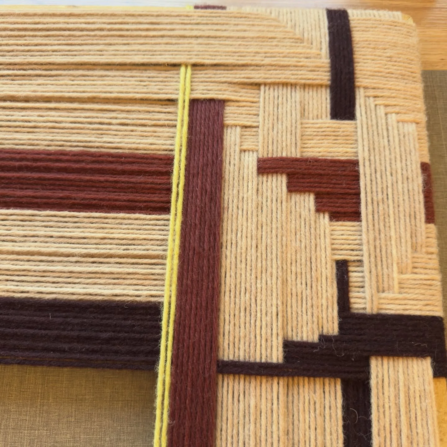 Work in progress #wipwednesday Wednesday with a picture of my lunch at the end because it was also beautiful and it&rsquo;s just where I&rsquo;m at&mdash; 
Here&rsquo;s my progress on this cinnamon + aubergine piece that I&rsquo;m enjoying even more 