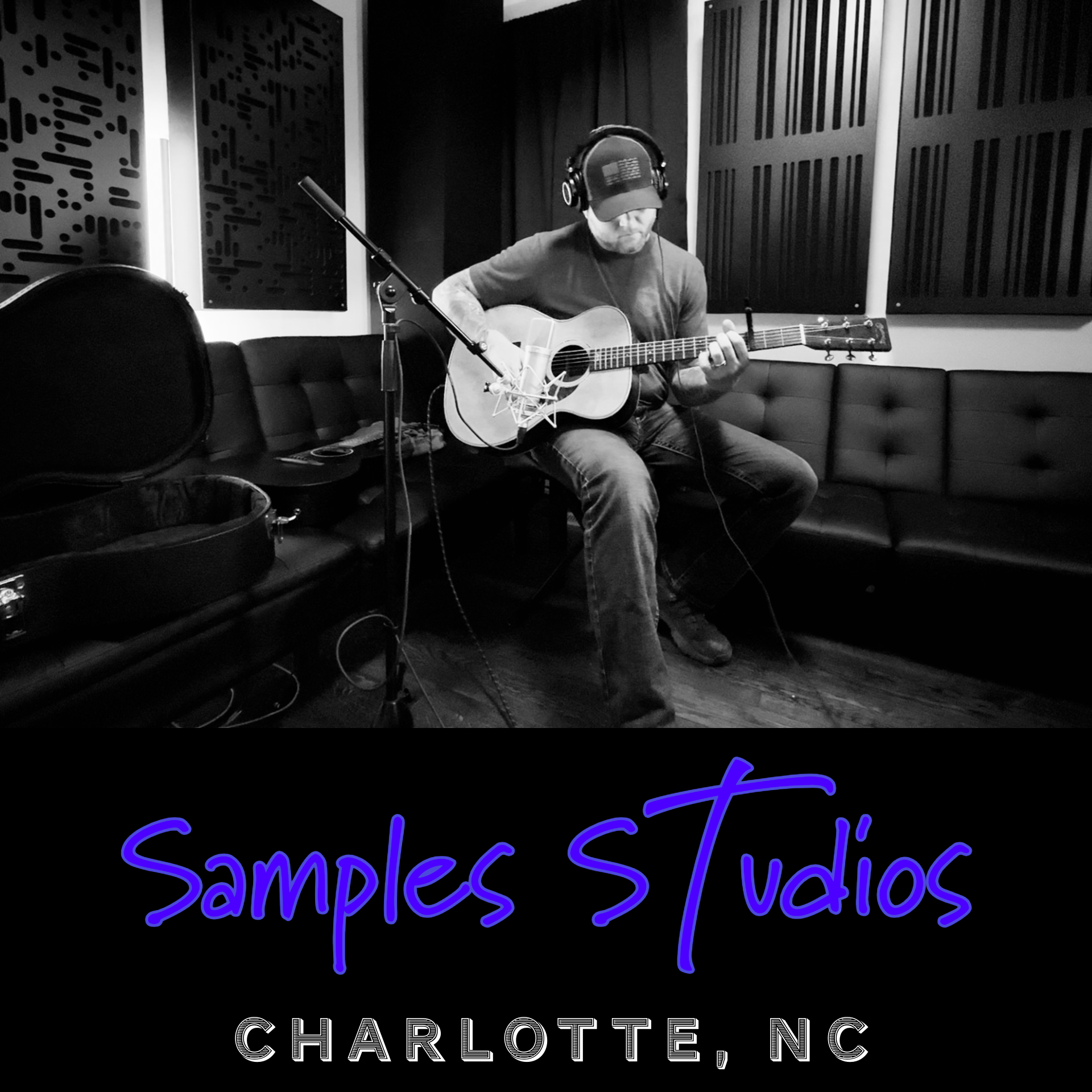 Samples Studios professional guitarist Josh Fosdick playing guitar and singing