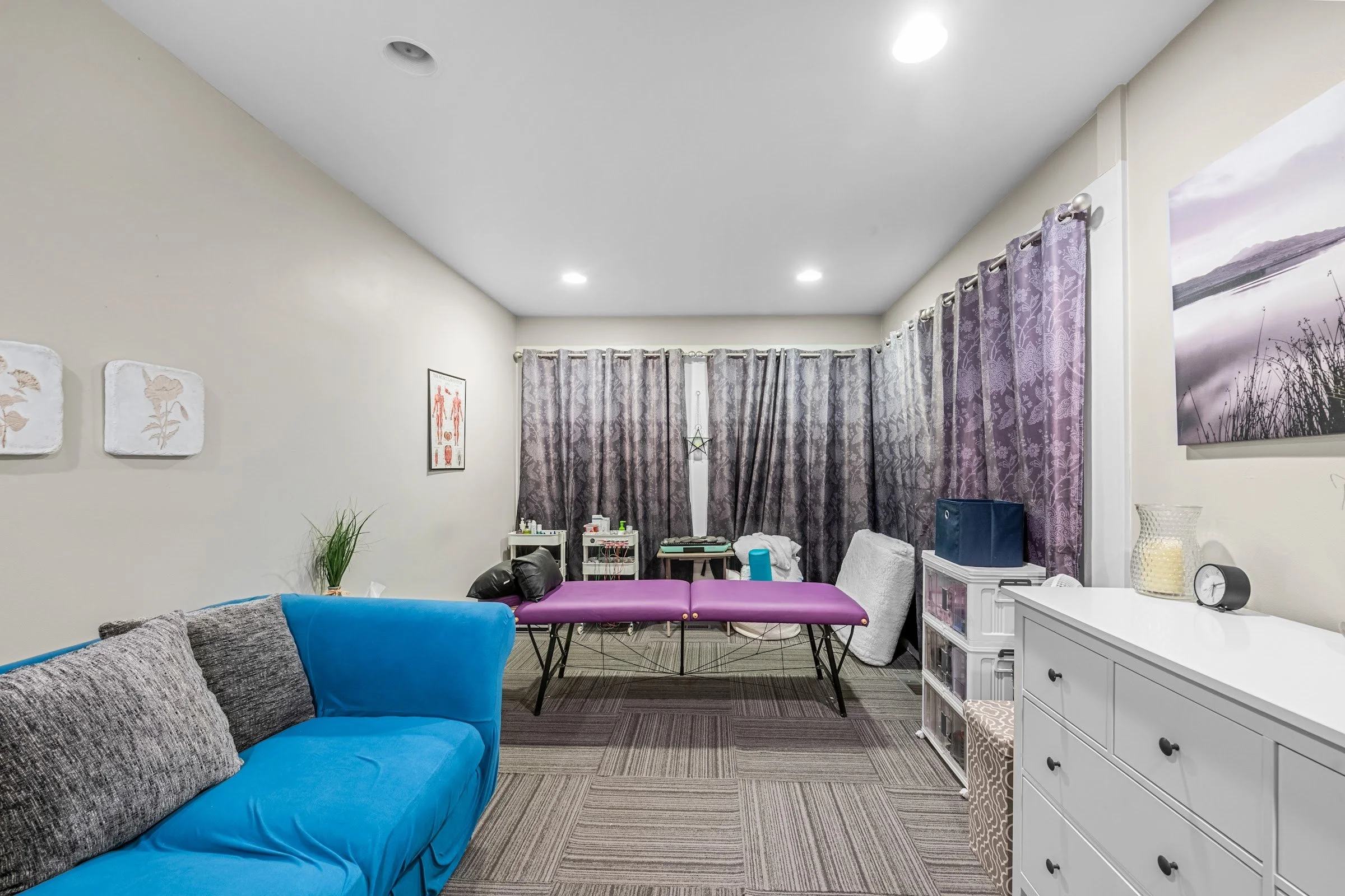Summit Physio treatment room inside CrossFit Hellkite in Colorado Springs