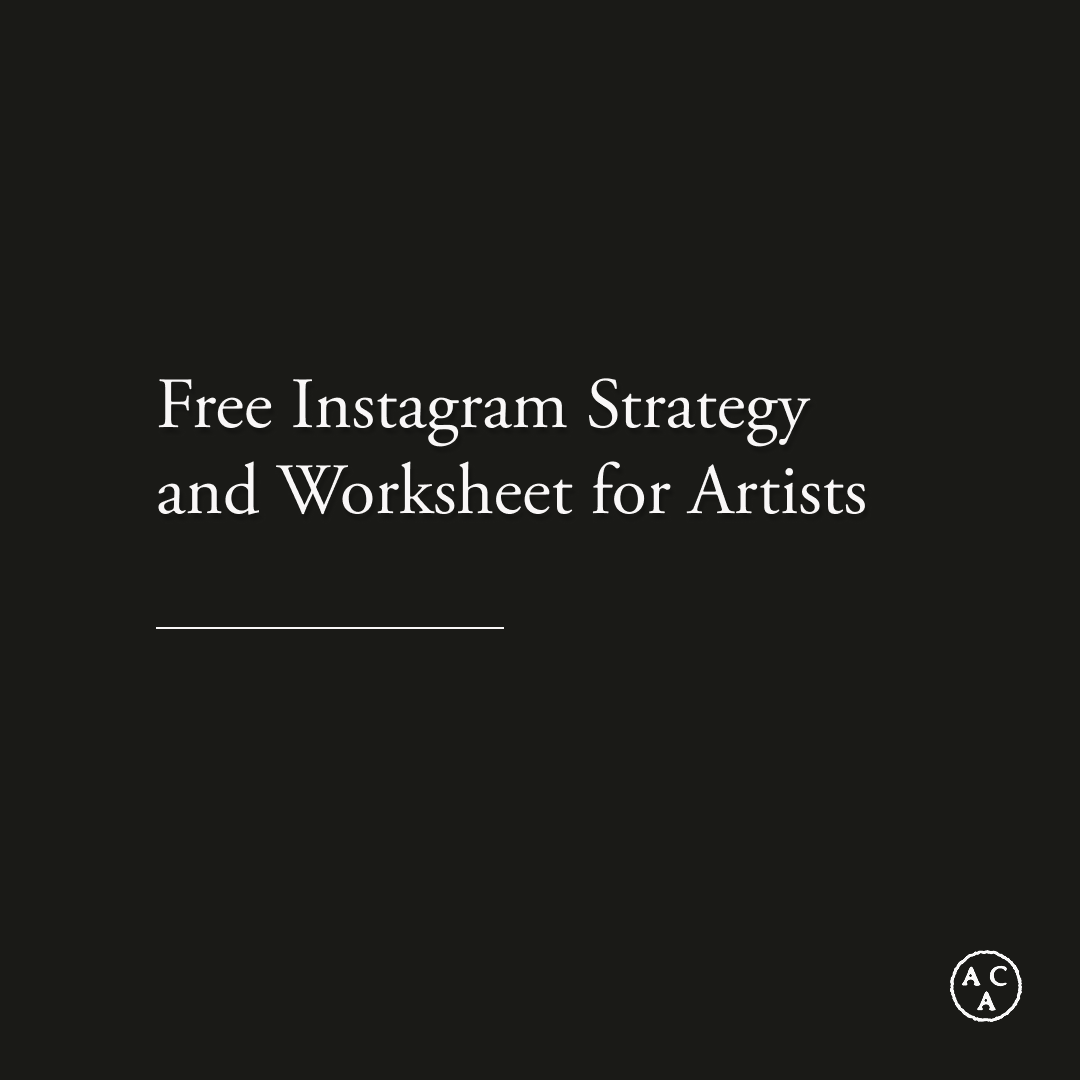 Free Instagram Strategy and Worksheet for Visual Artists