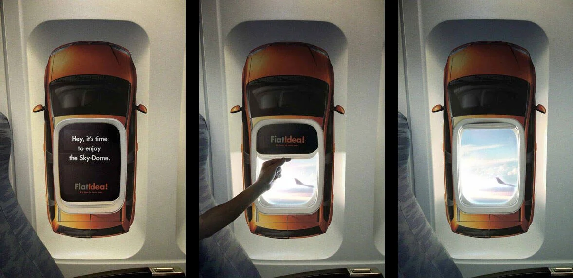 Fiat sunroof airline ad