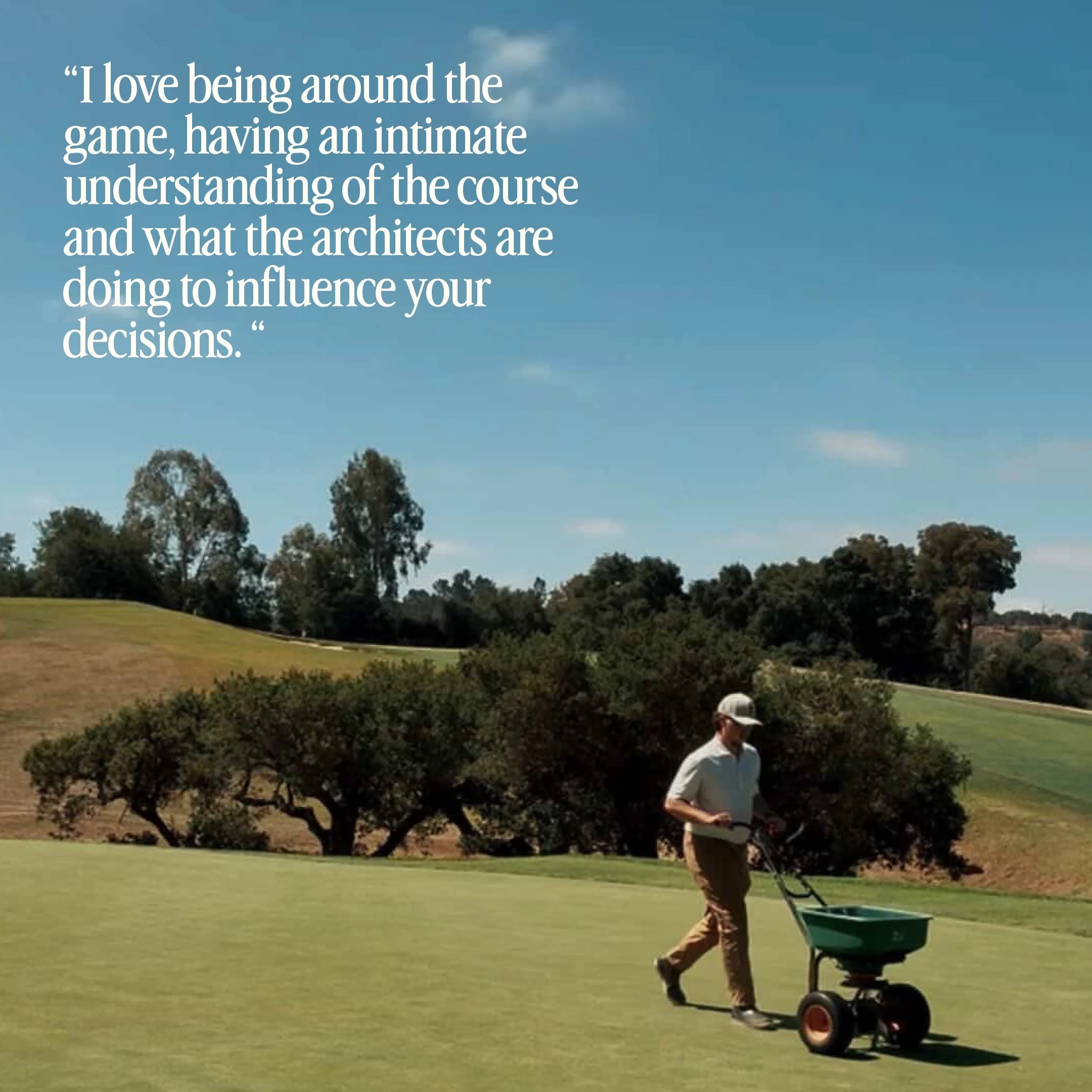Get to know GK GC ambassador Reign O&rsquo;Keefe and how the game influences his work. Link in bio

#workearlyplaylate
#golfisaninput
#moregolfforgreenkeepers