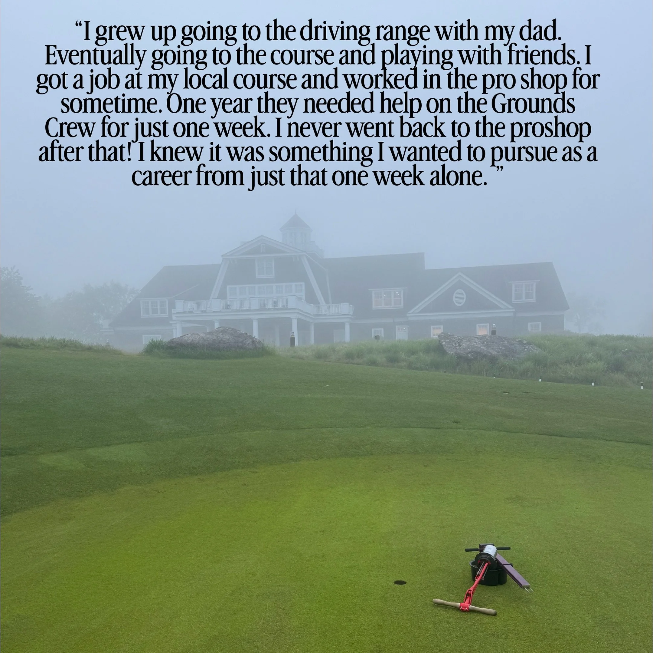 Get around with @greensandgrounds 

Get to know Christopher Chasse; the man behind Greens &amp; Grounds. He knows what it means to work early &amp; play late. 

Link in bio
#golfisgoodforgreenkeeping
#golfisaninput
#workearlyplaylate