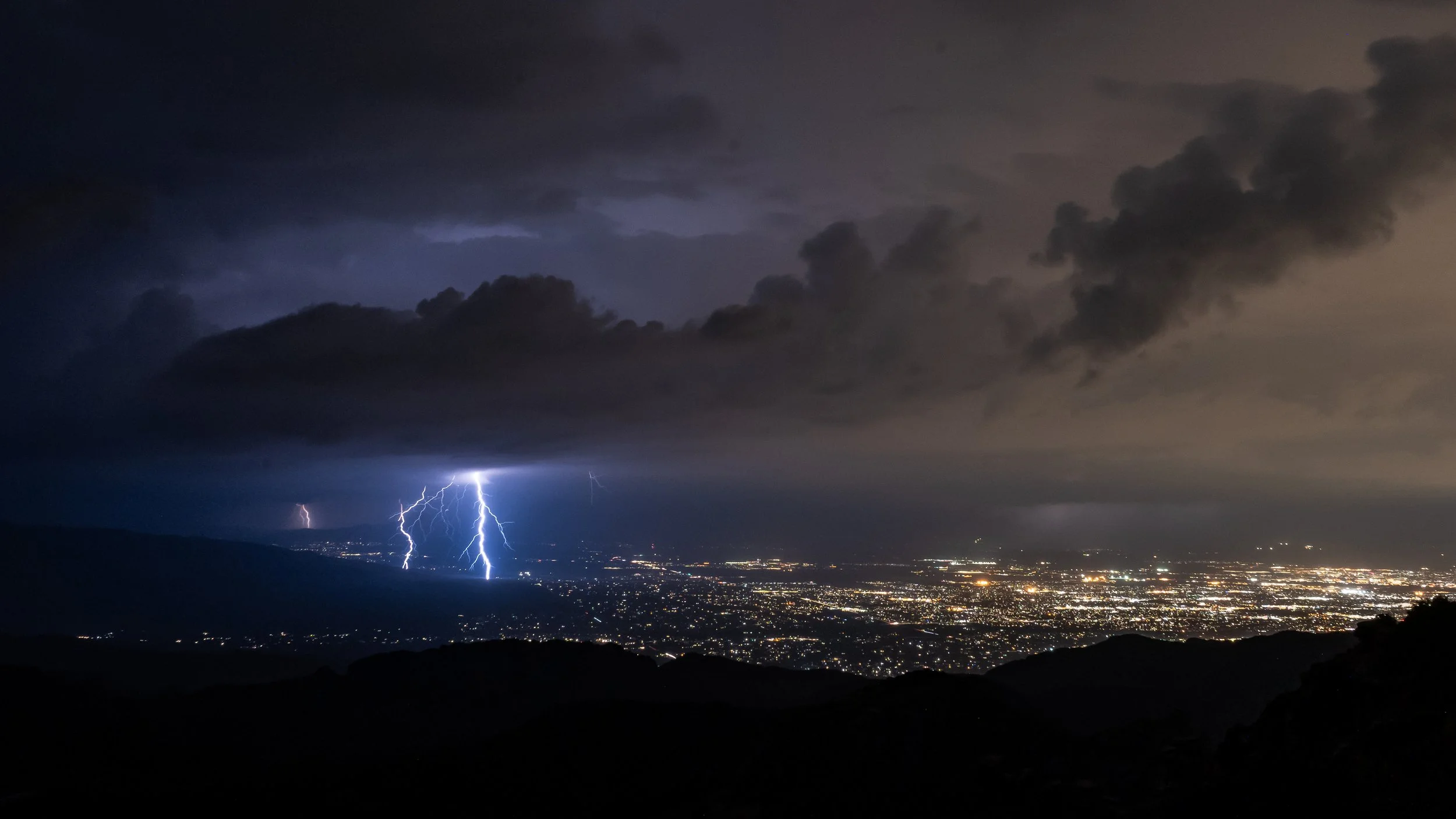 Monsoon season over Tucson, AZ, as seen from Mt. Lemmon.