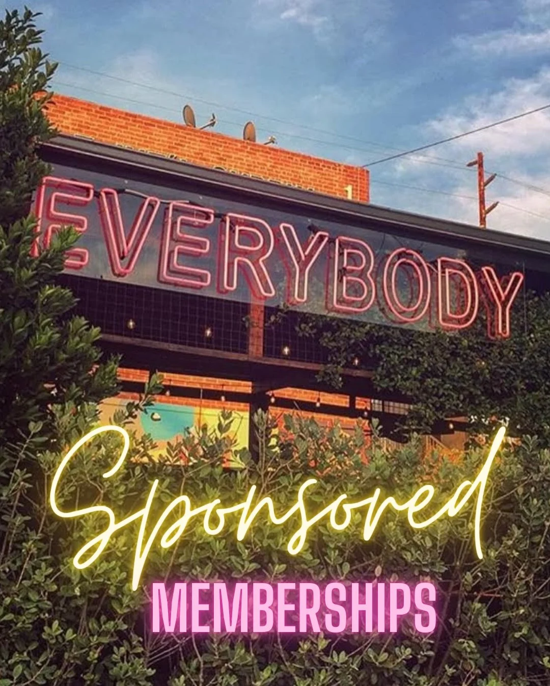 🌈EVERYBODY 2026 Sponsored Membership Applications are now open!

Since we opened (almost 10 years ago!), we&rsquo;ve created a sponsored membership program to assist those who may otherwise not be able to access their local gym. 

We are recommittin