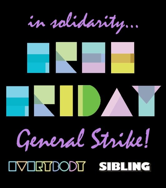 We will be open for our community and offering 10 FREE spots per class Fridays thru 2/13.

In solidarity with the ongoing General Strikes, we are staying open to offer our members access to the gym as a refuge and place to recharge during these incre