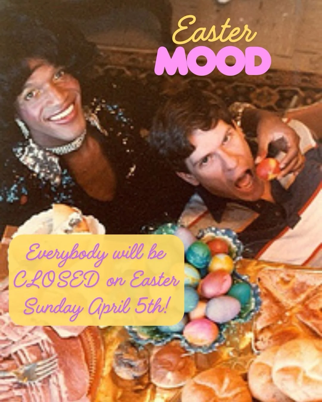 REMINDER 🐰 Everybody is closed this Sunday 4/5 for Easter!

💗 We hope this weekend is exactly what you need it to be - peaceful, joyful, restorative or energized - and we can&rsquo;t wait to hop into next week with y&rsquo;all. In the meantime, swi