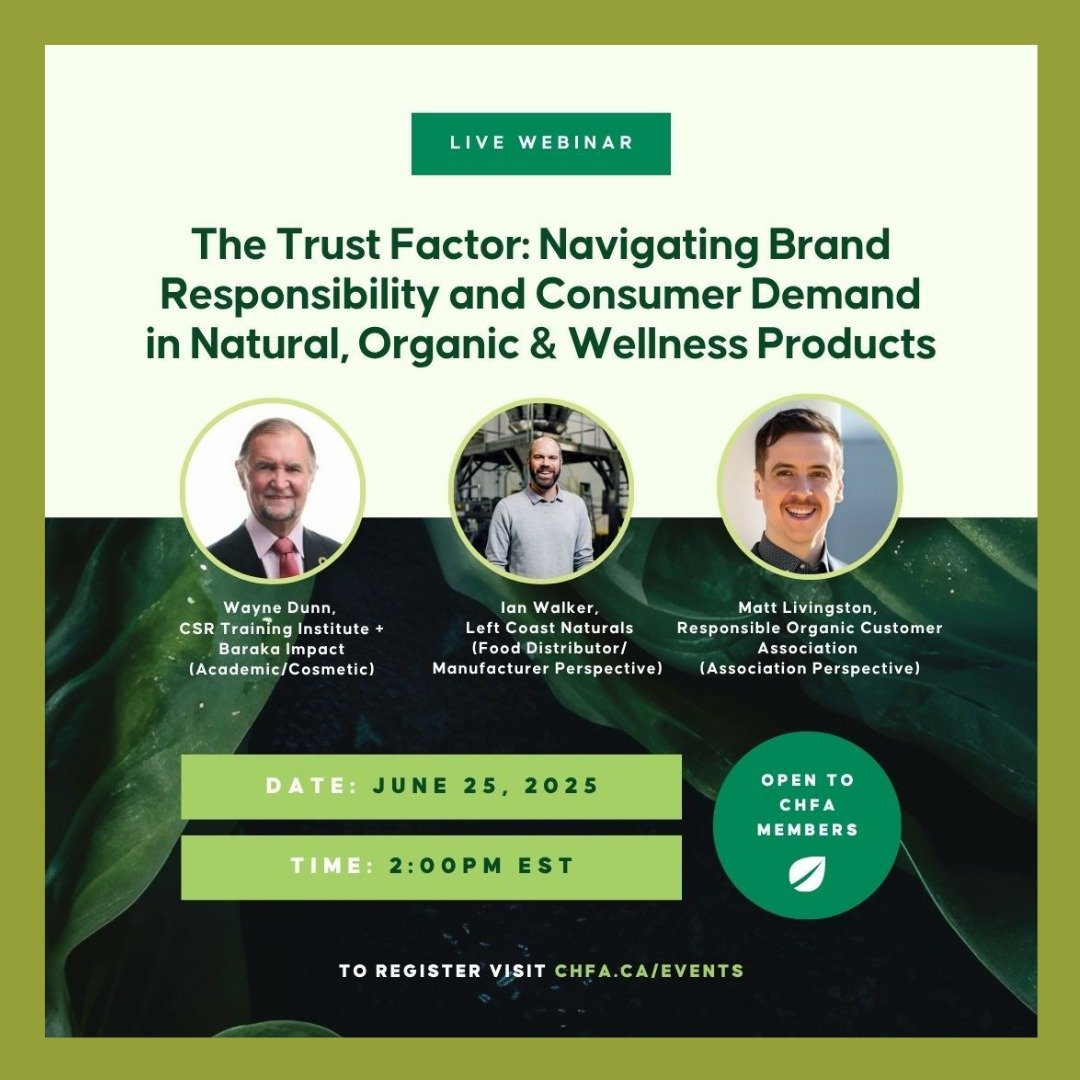 Excited to share that our Executive Director will be joining an incredible panel for @cahealthfood &rsquo;s upcoming webinar &ldquo;The Trust Factor&rdquo; diving into brand responsibility and how customer associations can play a role.

June 25, 2025