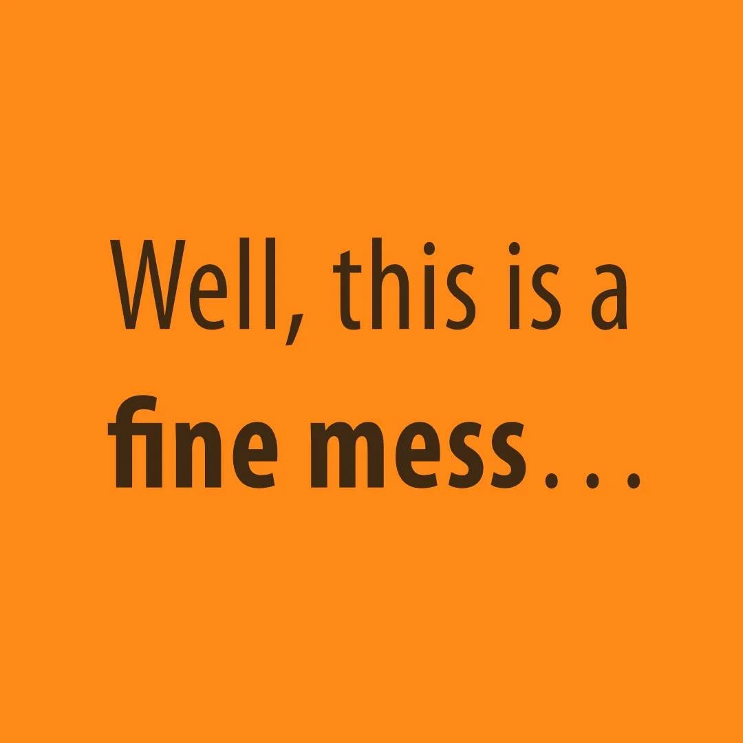 In one story of the possible origins of Poutine, a customer asked for cheese curds (and maybe also gravy) the restaurateur said "ça va faire une maudite poutine!" ("It will make a damn mess!") 
In CULTURED's version, we ma