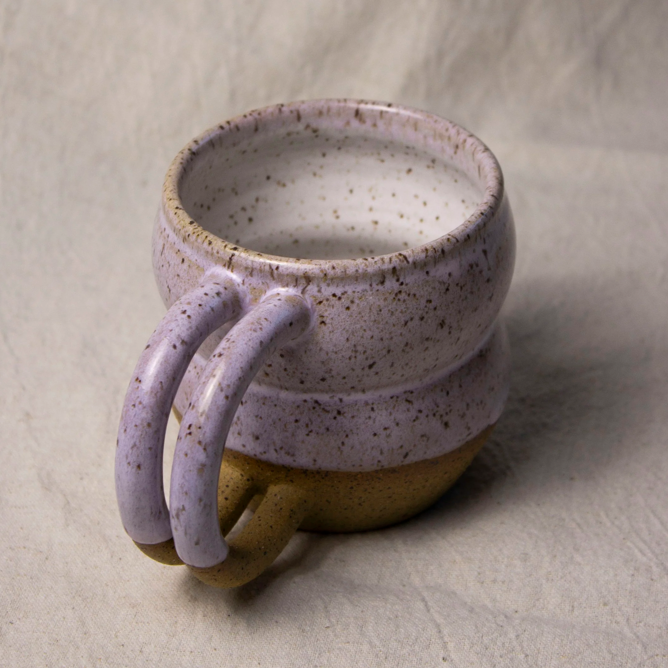 Handmade Stoneware Mug, 14 oz | Bubble Helix Mug | Castor