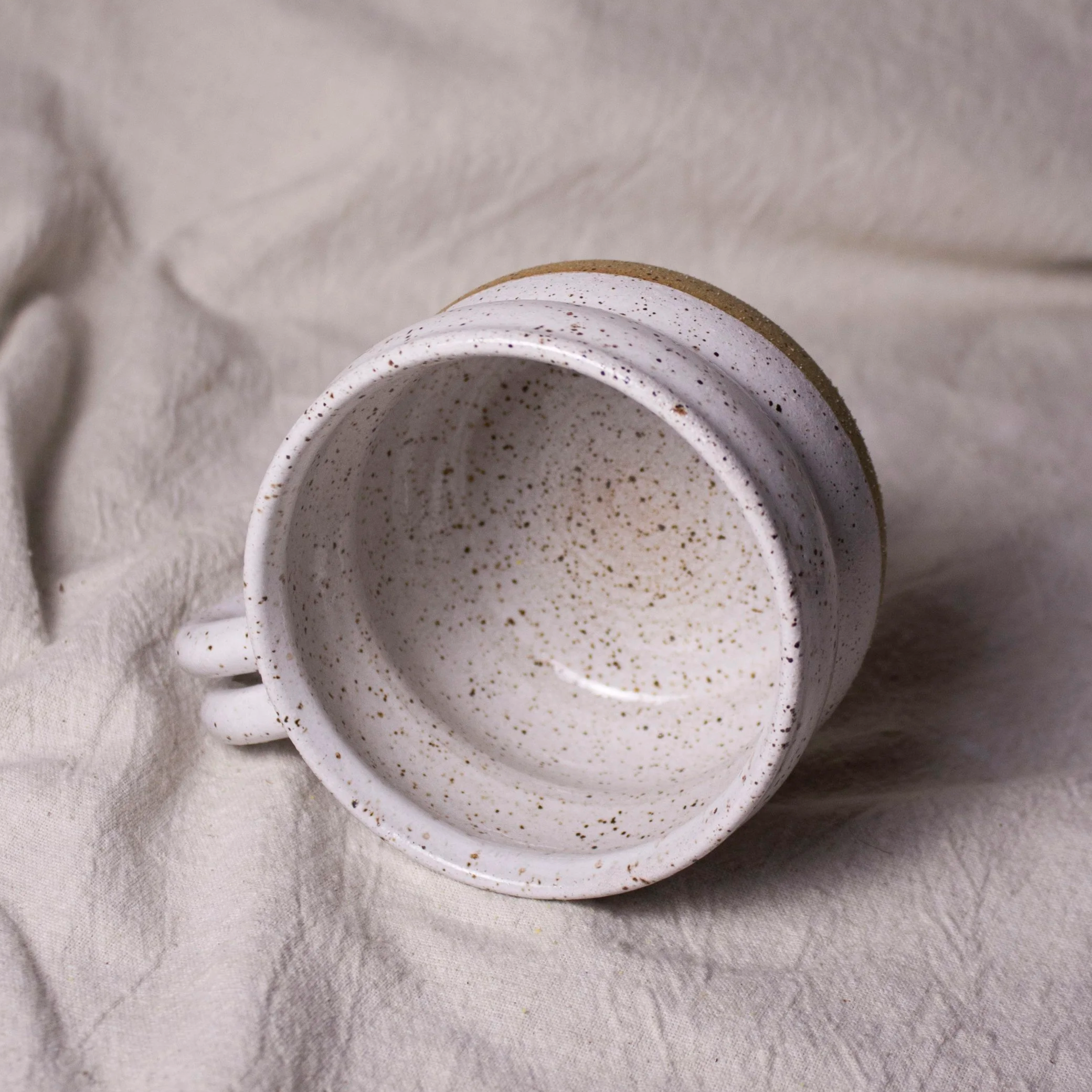 Bubble Latte Mug | Handmade Stoneware Latte Mug, 14 oz