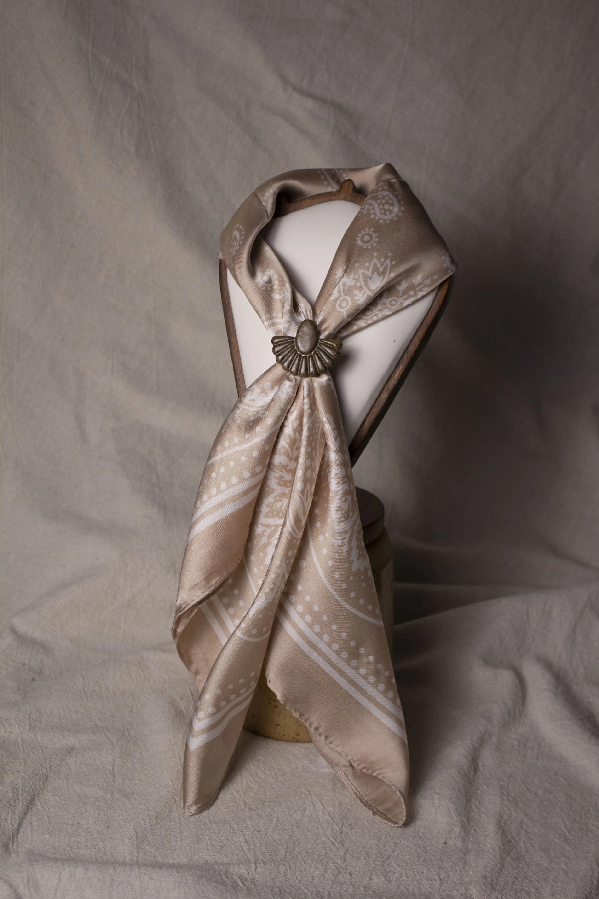 28" Satin Scarf, Wild Rag Style Neck Scarf | Castor Ceramics