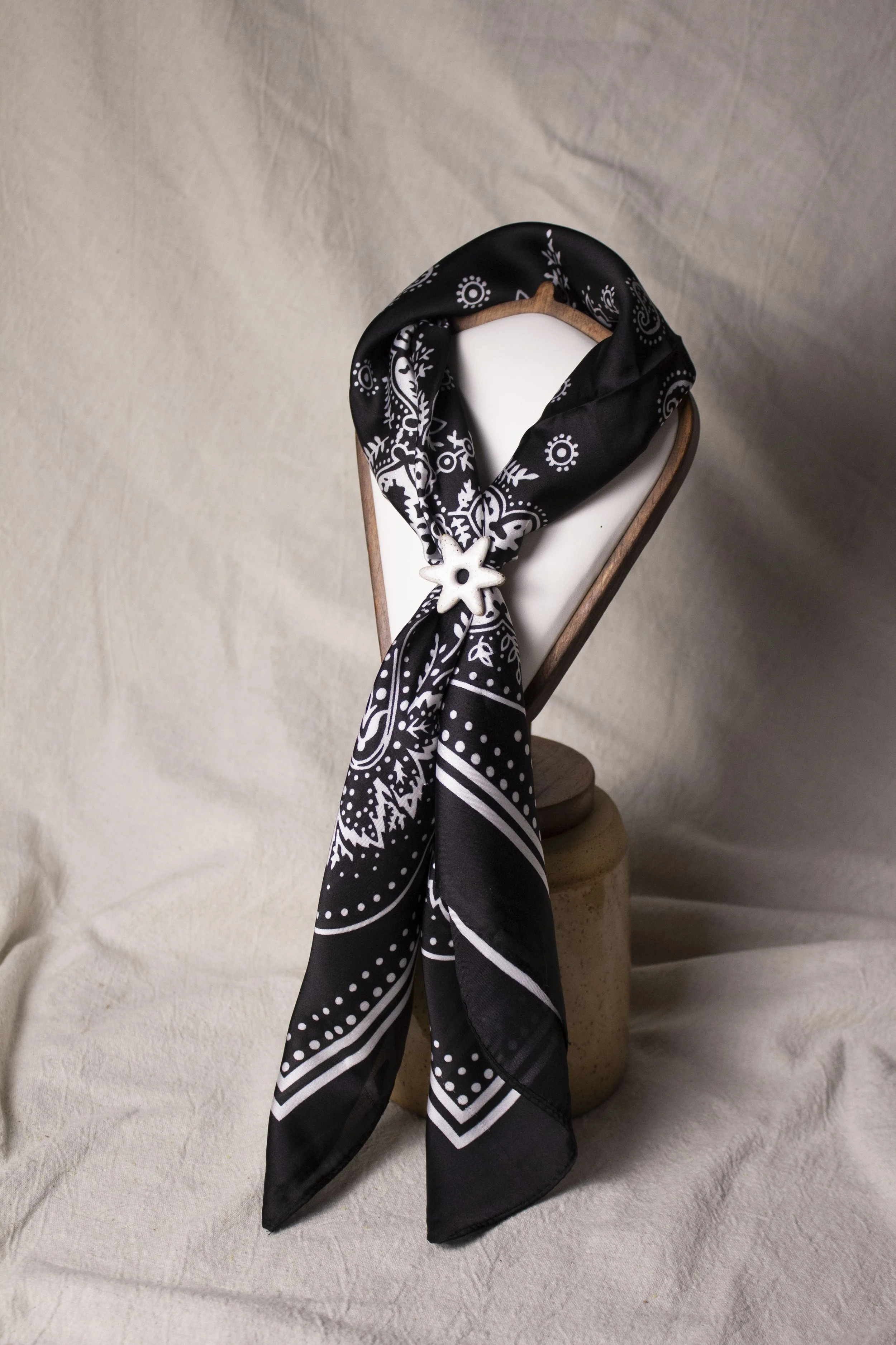 28" Satin Scarf, Wild Rag Style Neck Scarf | Castor Ceramics