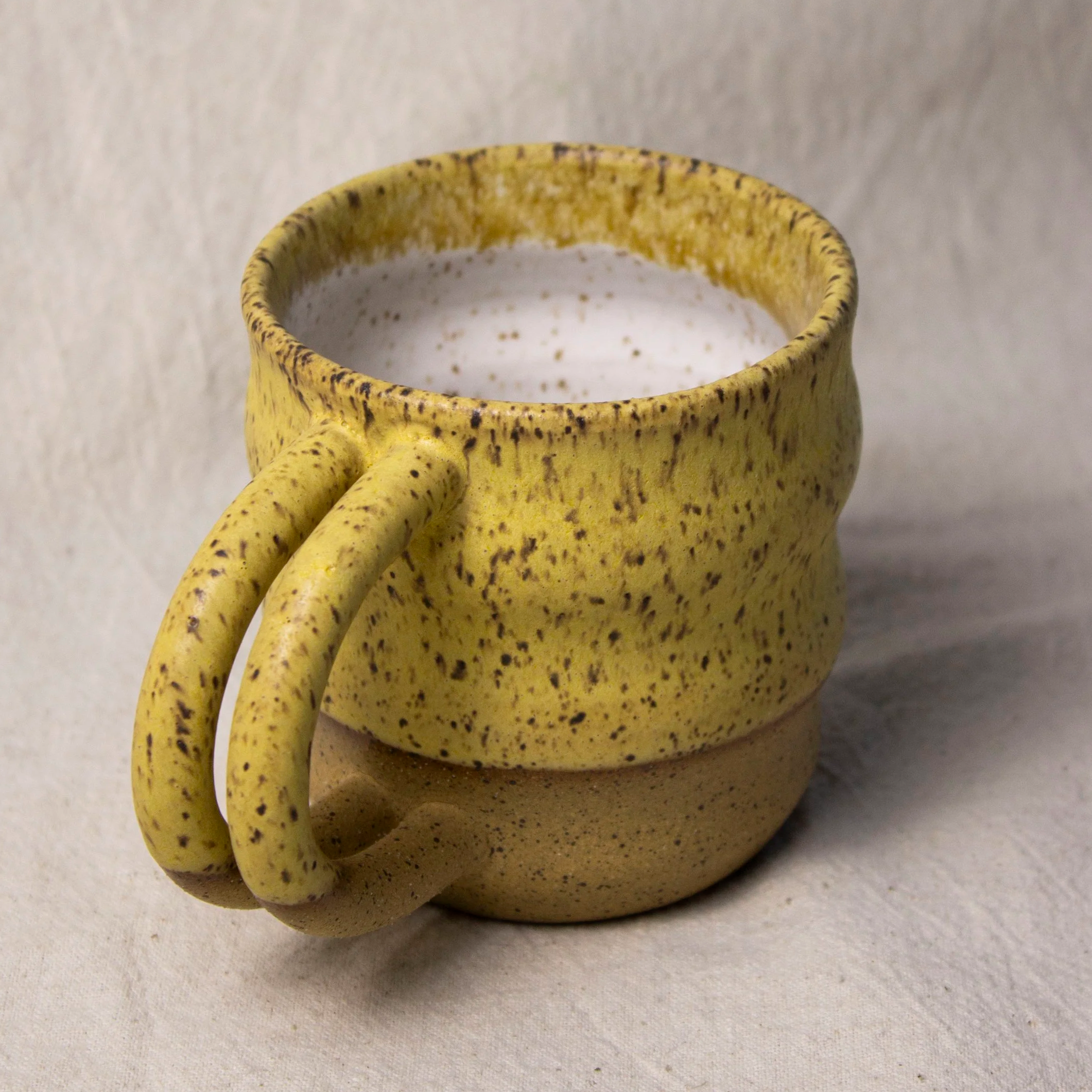 Handmade Stoneware Mug, 14 oz | Bubble Helix Mug | Castor