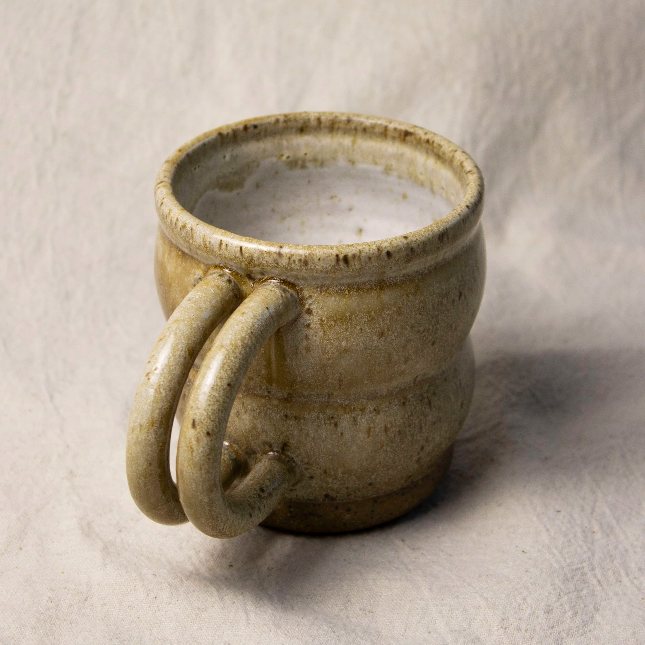 Handmade Stoneware Mug, 14 oz | Bubble Helix Mug | Castor