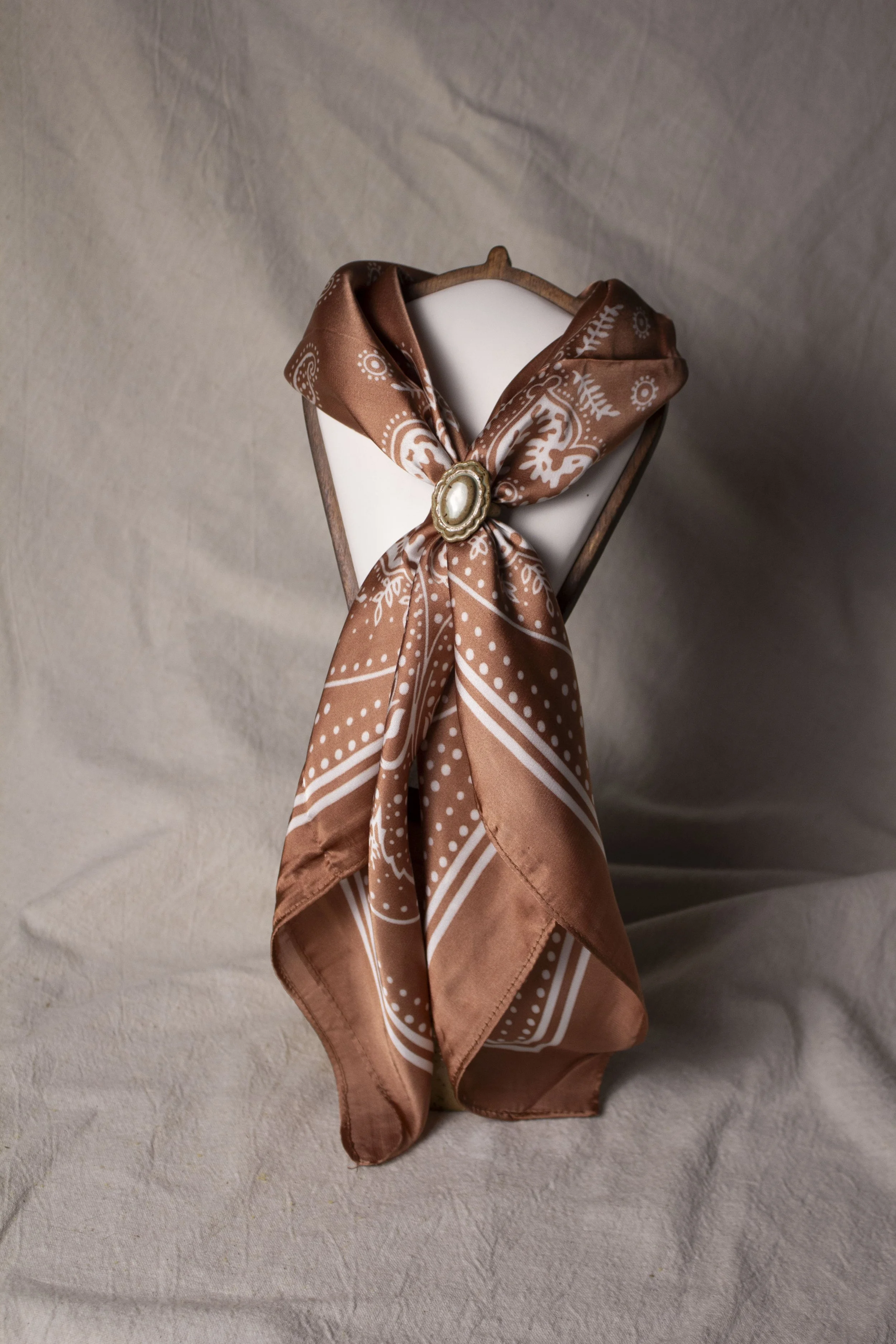 28" Satin Scarf, Wild Rag Style Neck Scarf | Castor Ceramics