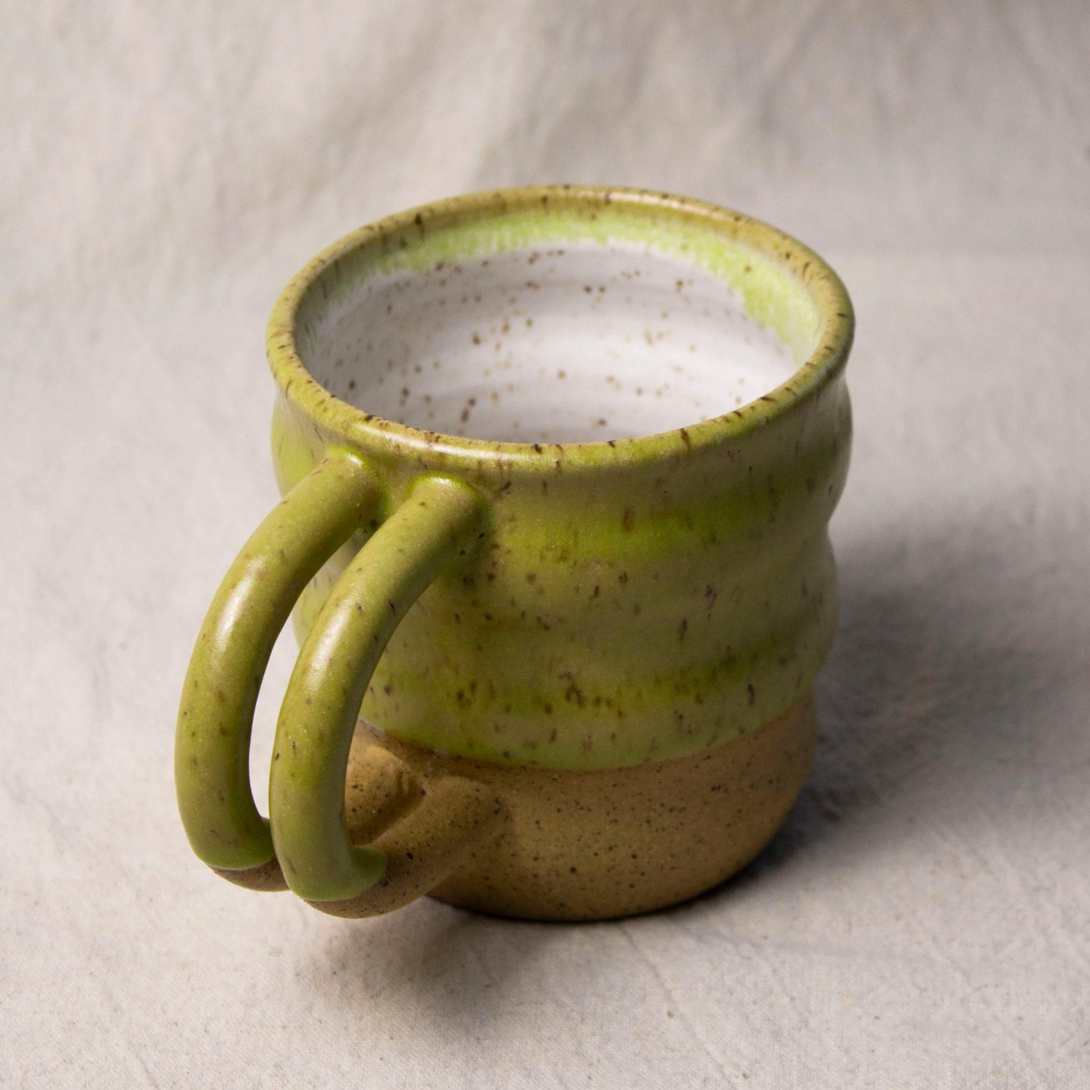 Handmade Stoneware Mug, 14 oz | Bubble Helix Mug | Castor