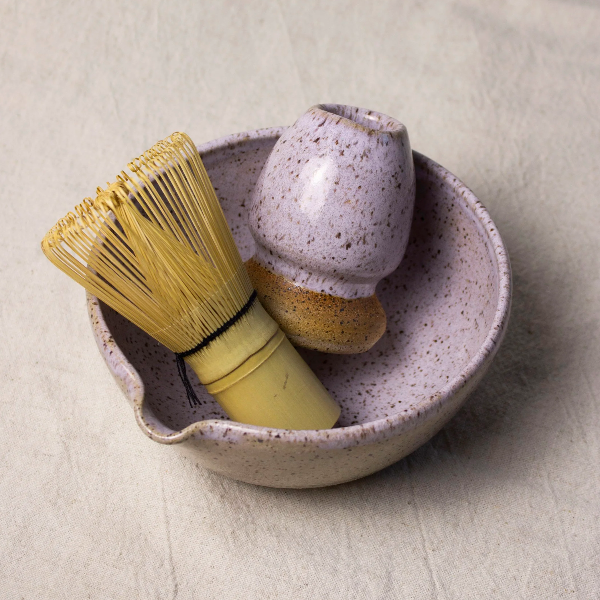 Ceramic Matcha Bowl with Spout, 12 oz, Handmade | Castor Ceramics