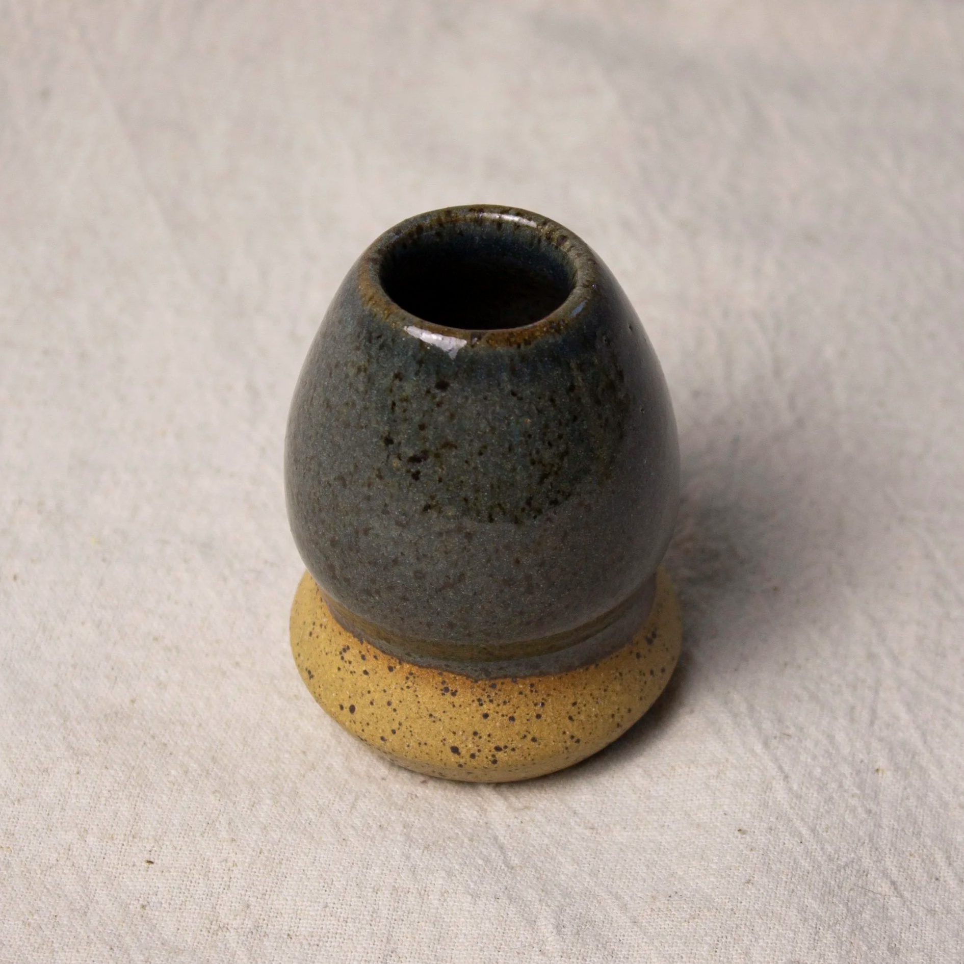 Handmade stoneware matcha whisk holder (chasen stand) that keeps your bamboo whisk’s shape. Dishwasher safe. Made by hand in Denver, CO by Castor Ceramics.