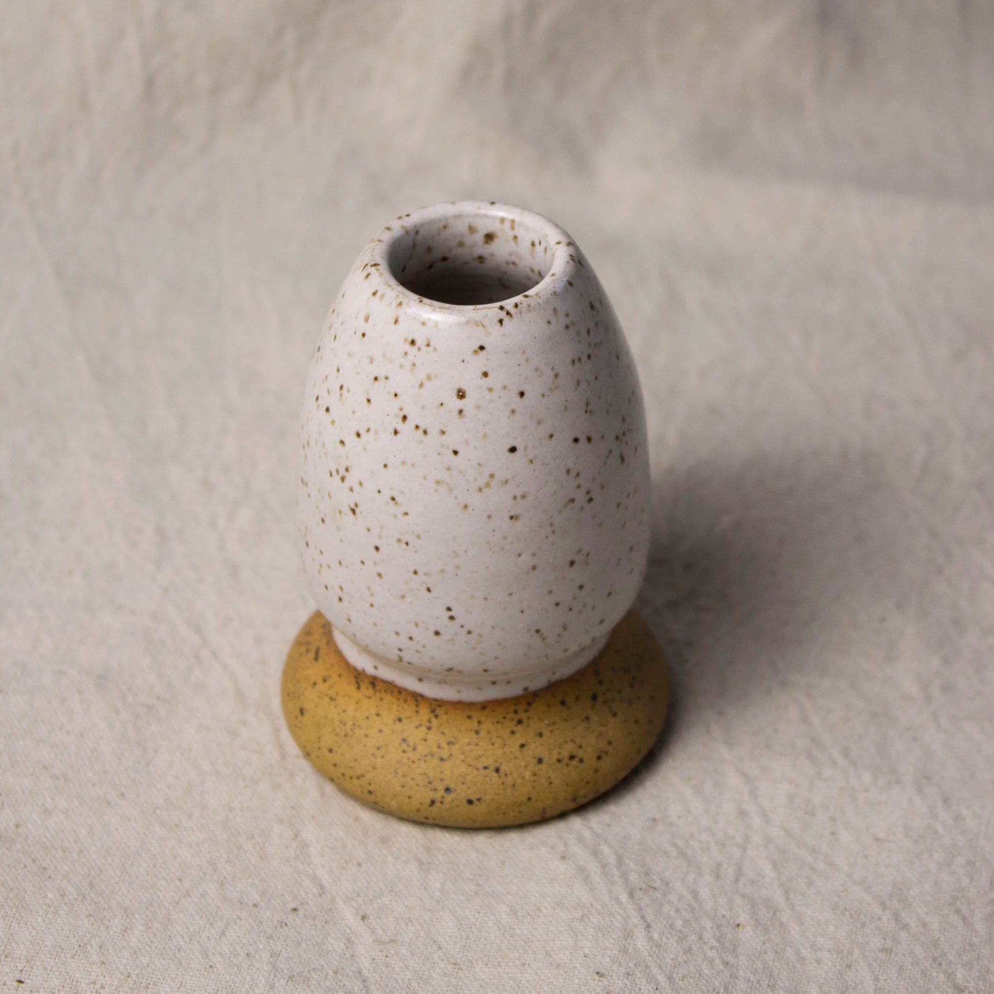 Handmade stoneware matcha whisk holder (chasen stand) that keeps your bamboo whisk’s shape. Dishwasher safe. Made by hand in Denver, CO by Castor Ceramics.