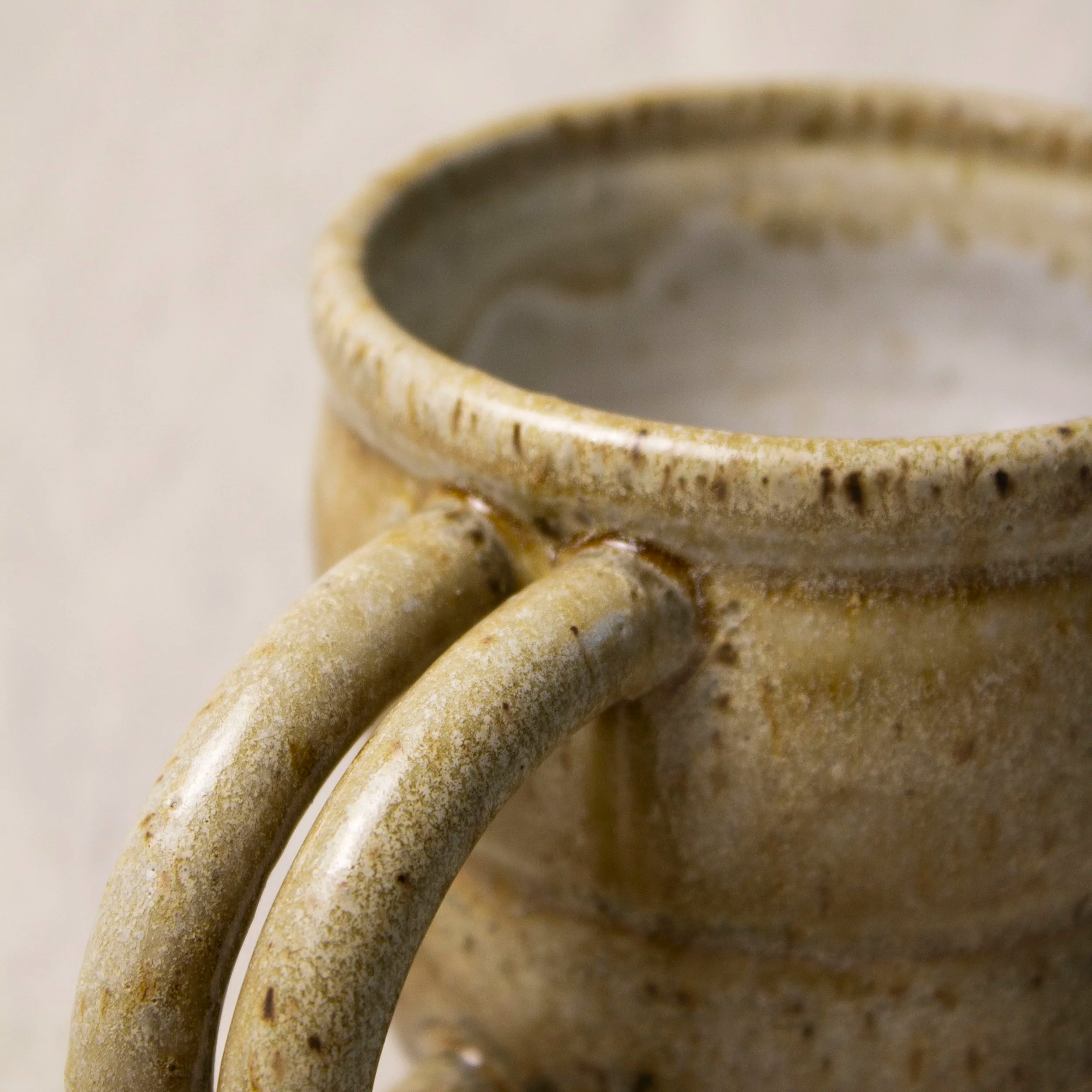 Handmade Stoneware Mug, 14 oz | Bubble Helix Mug | Castor