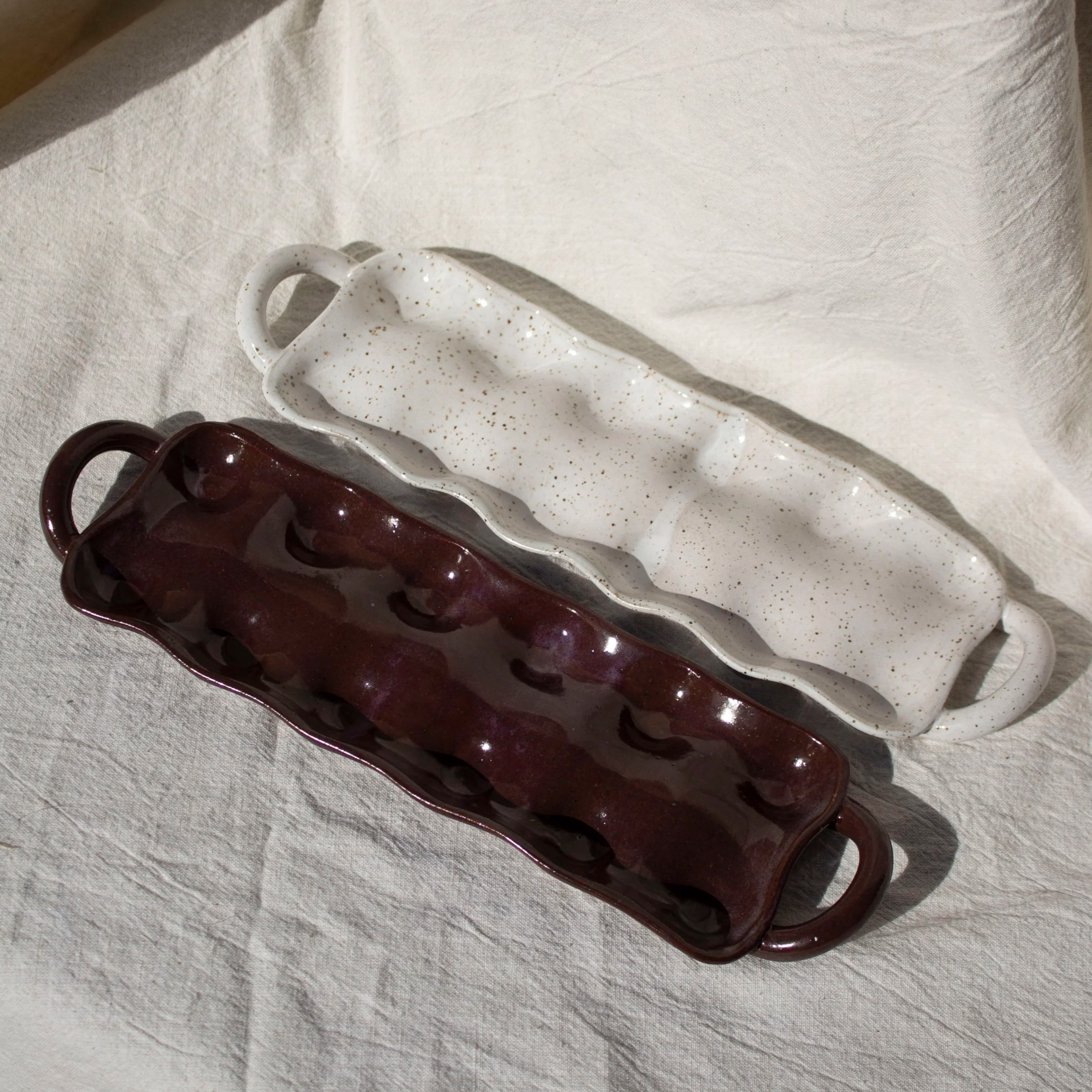 Handmade Ceramic Egg Tray, Holds 12 Eggs | Castor Ceramics
