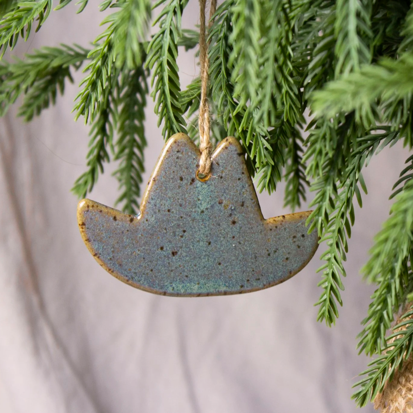 Handmade Ceramic Cowboy Hat Ornament | Castor Ceramics Denver
