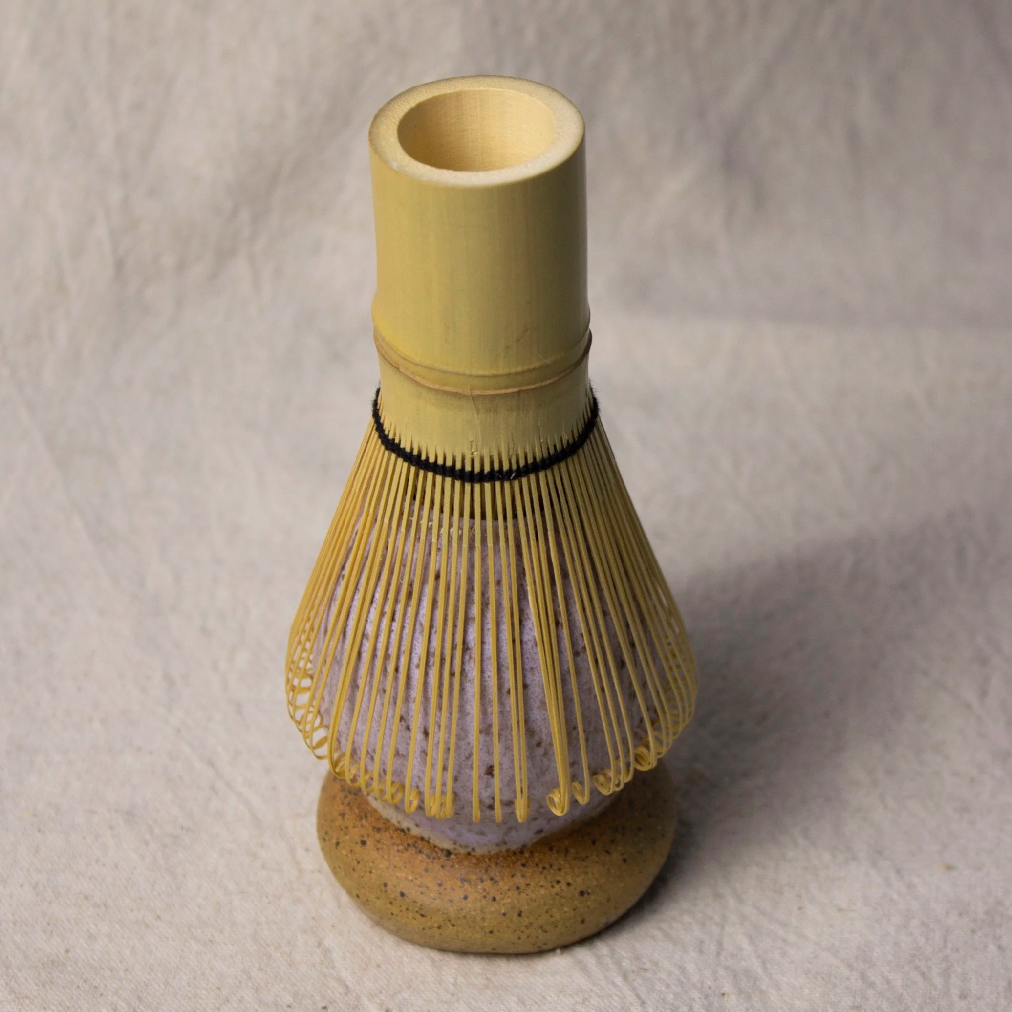 Handmade stoneware matcha whisk holder (chasen stand) that keeps your bamboo whisk’s shape. Dishwasher safe. Made by hand in Denver, CO by Castor Ceramics.