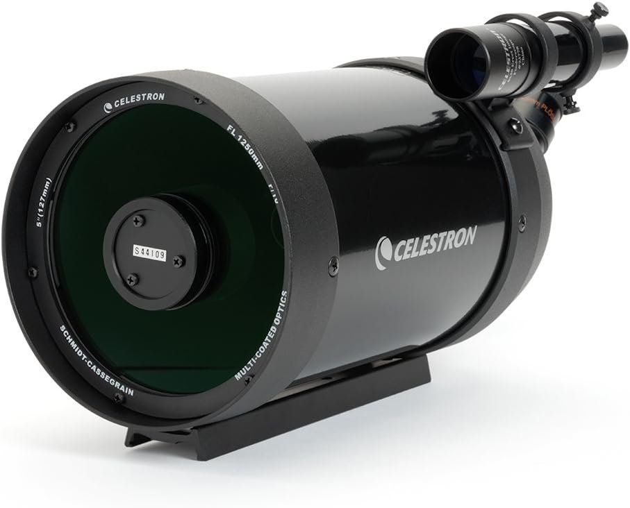 Celestron – C5 Angled Spotting Scope – Schmidt-Cassegrain Spotting Scope – Great for Long Range Viewing – 50x Magnification with 25mm Eyepiece – Multi-coated Optics – Rubber Armored